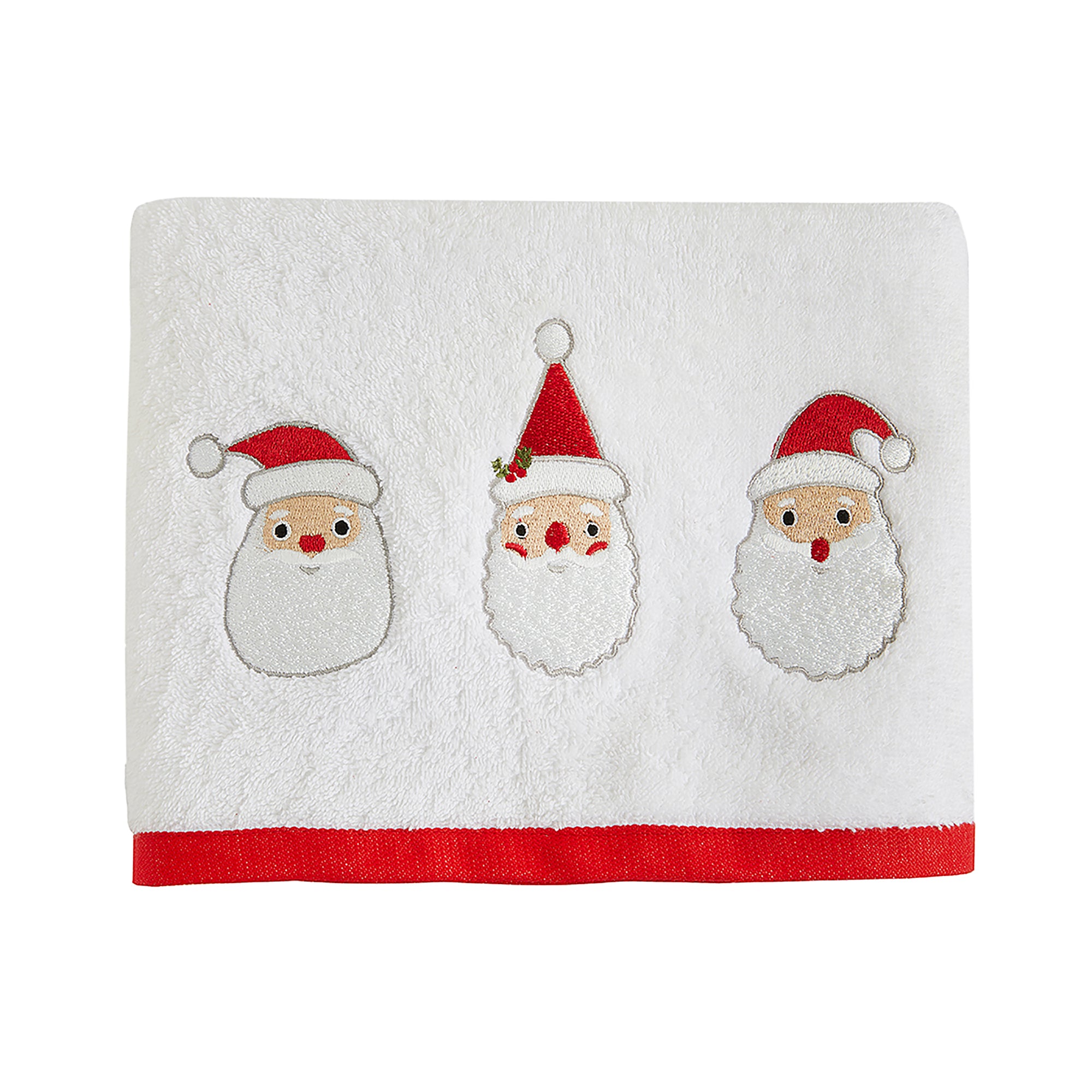 Hand Towel (2 pack) Santa by Fusion Christmas in White