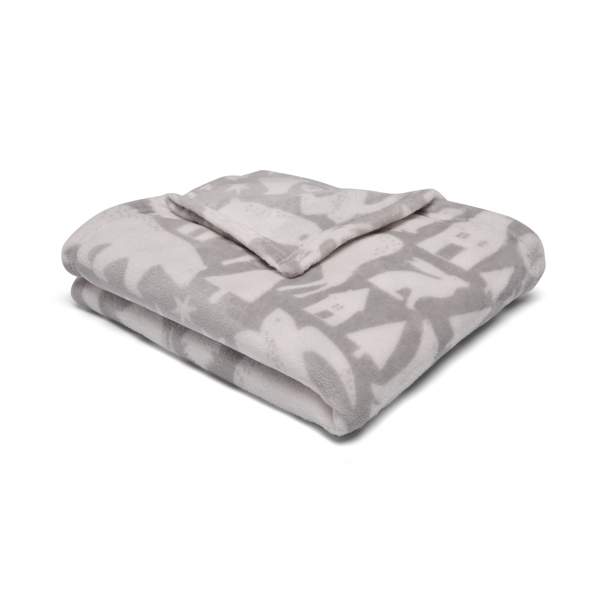 Throw Scandi Animals by Fusion Snug in Grey