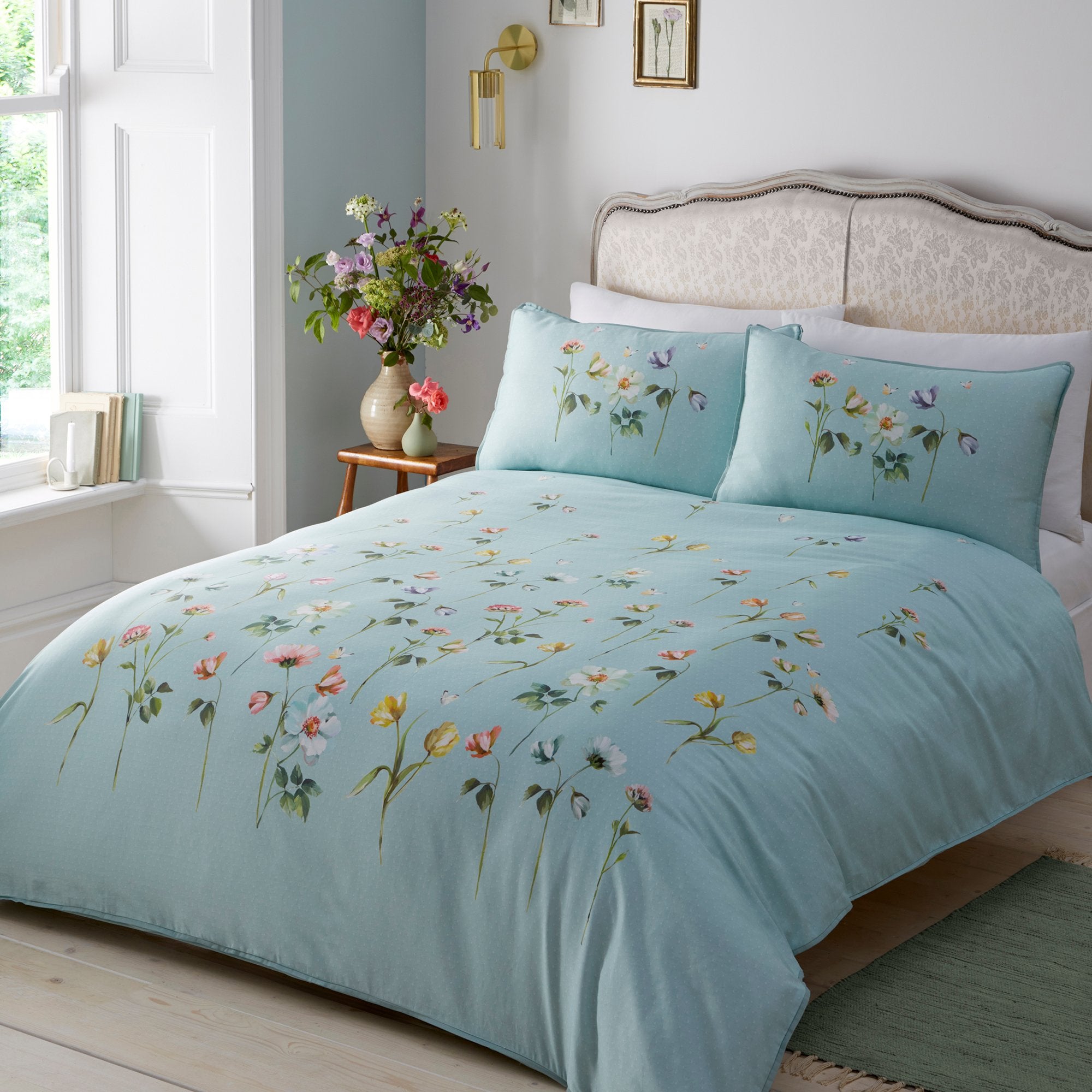 Duvet Cover Set Serenity by Appletree Heritage in Duck Egg