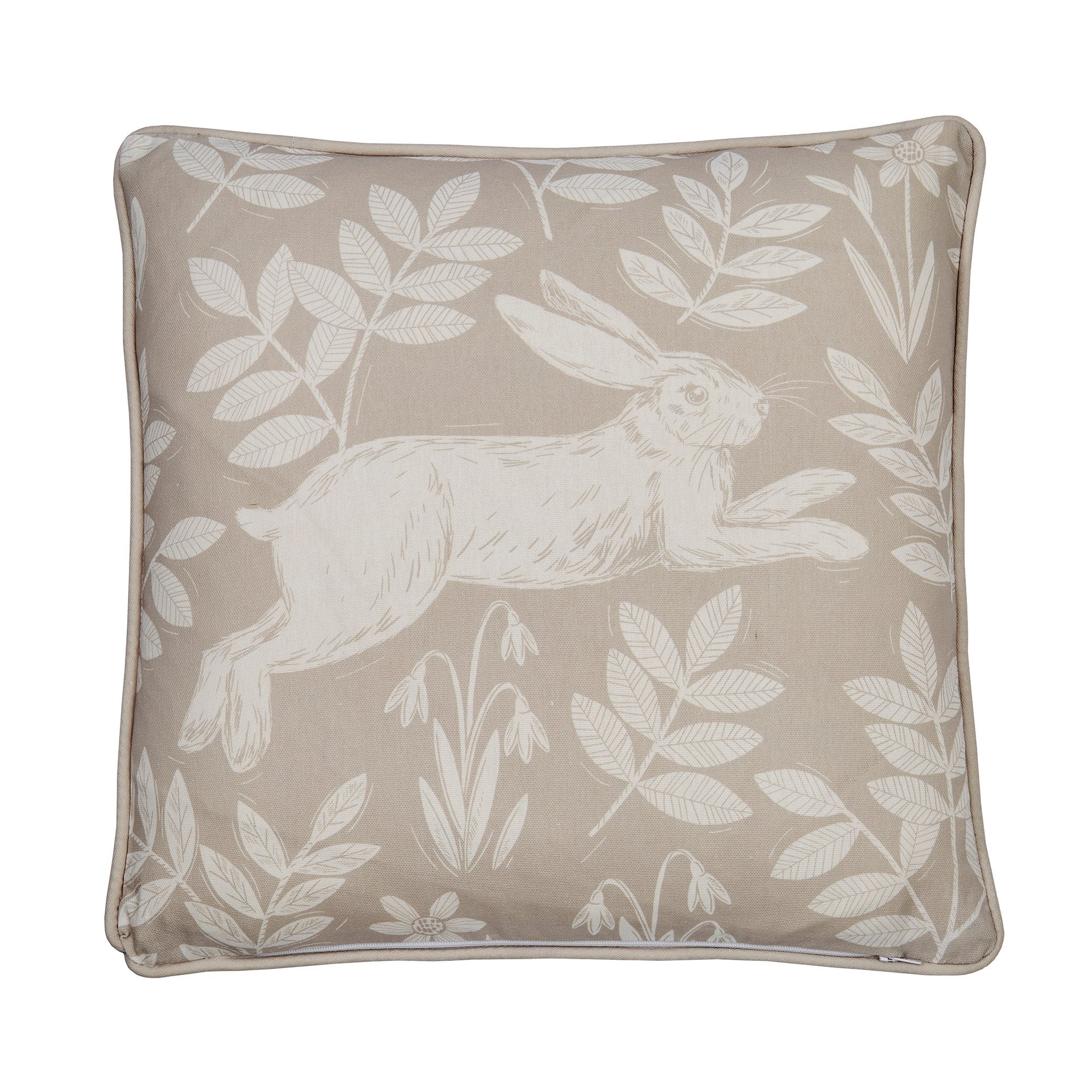 Cushion Spring Rabbit Outdoor by Dreams & Drapes Design in Duck Egg