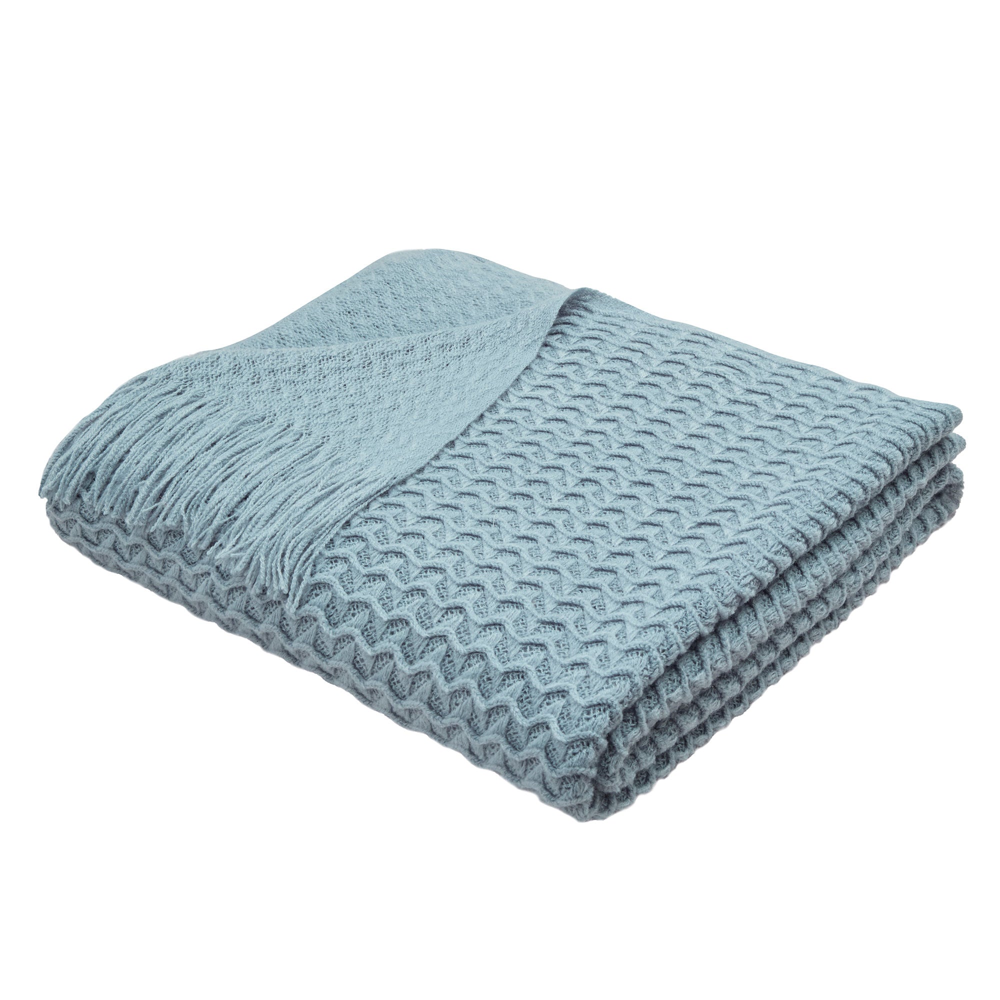 Blue Throw Texture Throw Textured Knit by Appletree Loft in Blue – Stylish Home
