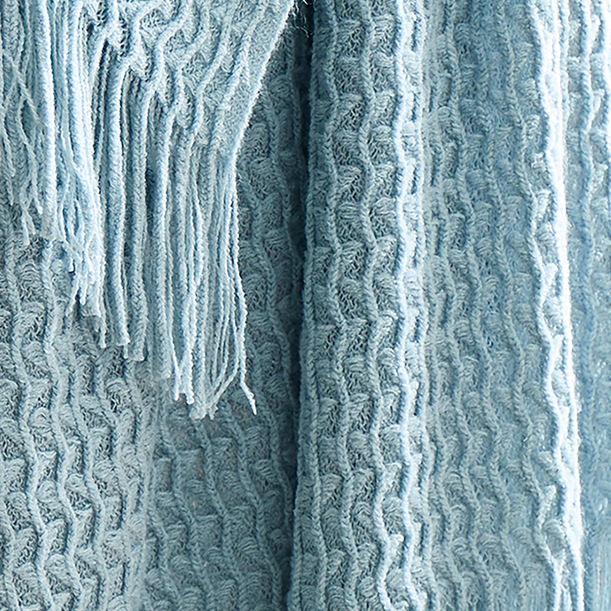 Throw Texture Throw Textured Knit by Appletree Loft in Blue – Stylish Home