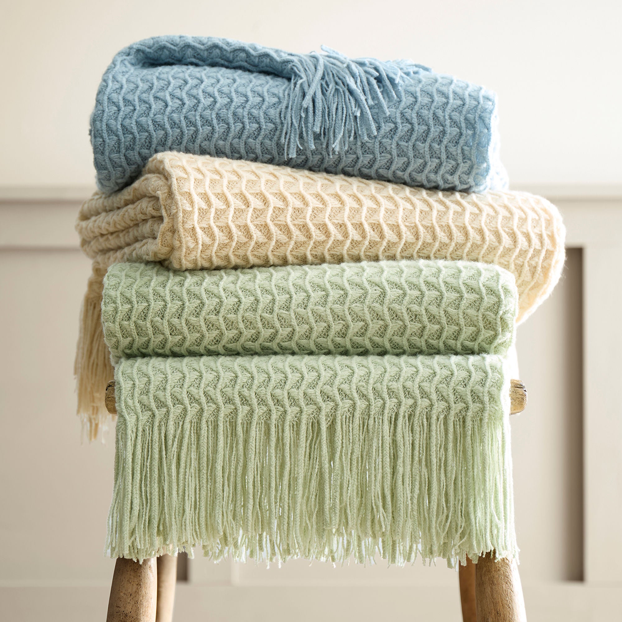 Throw Textured Knit by Appletree Loft in Green
