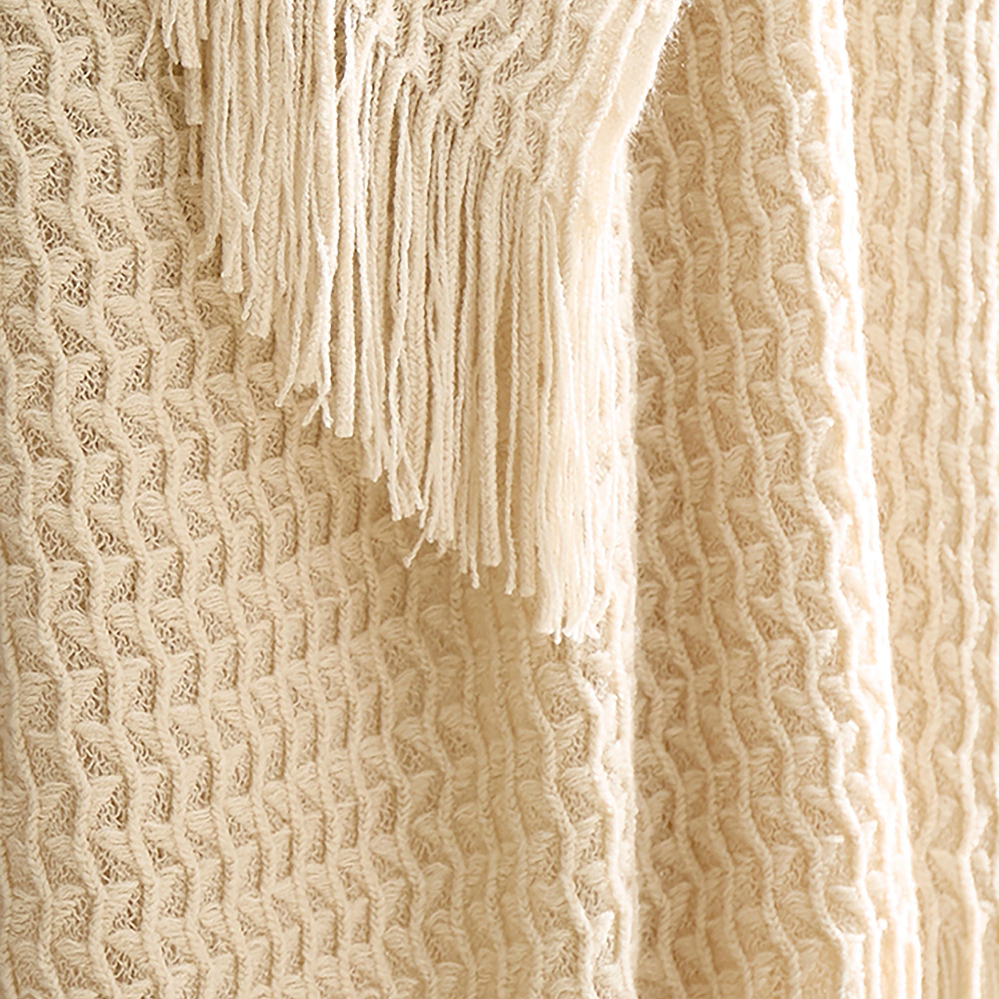 Throw Textured Knit by Appletree Loft in Natural
