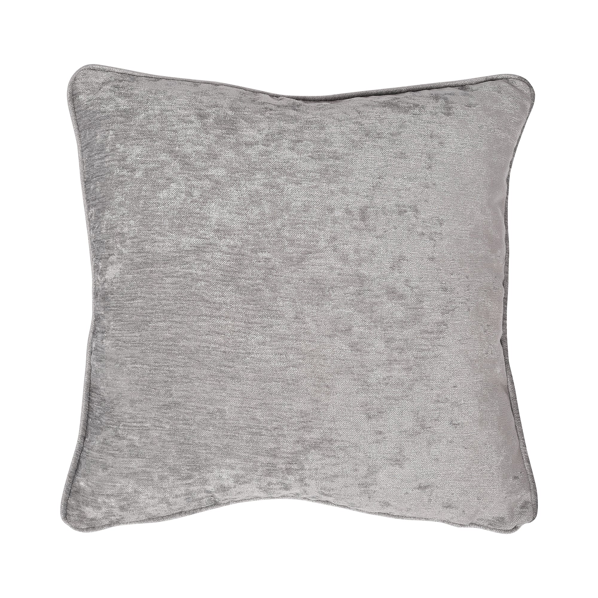 Filled Cushion Textured Chenille by Curtina in Grey