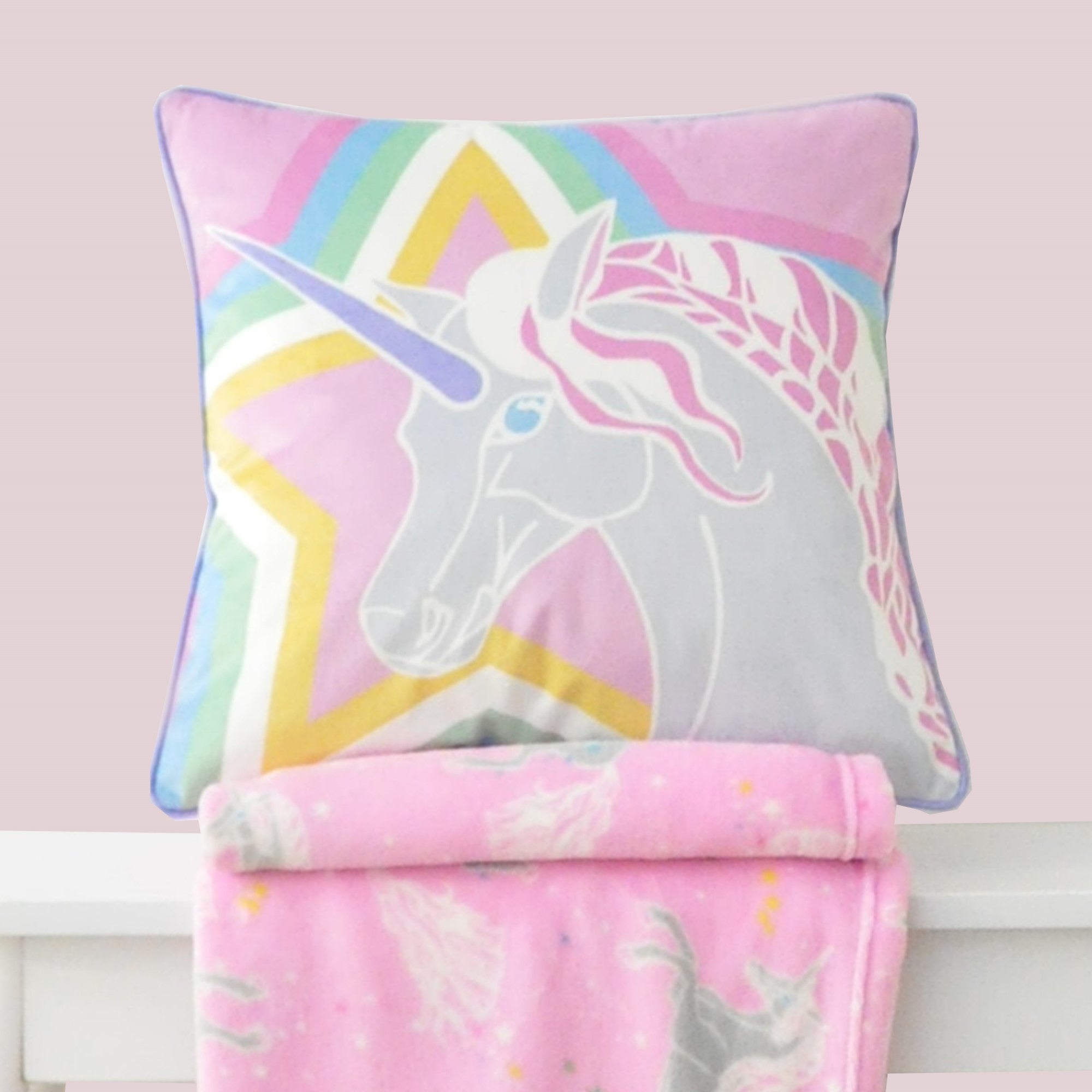 Cushion Cover Unicorn by Bedlam in Pink