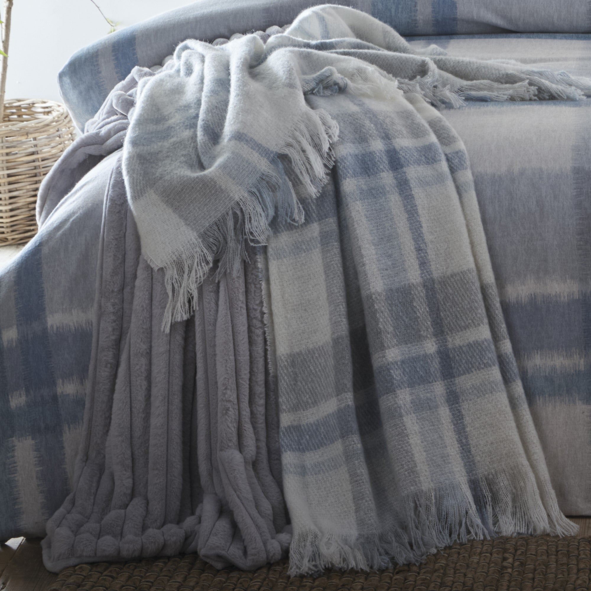 Bedspread Verbier by Appletree Hygge in Blue