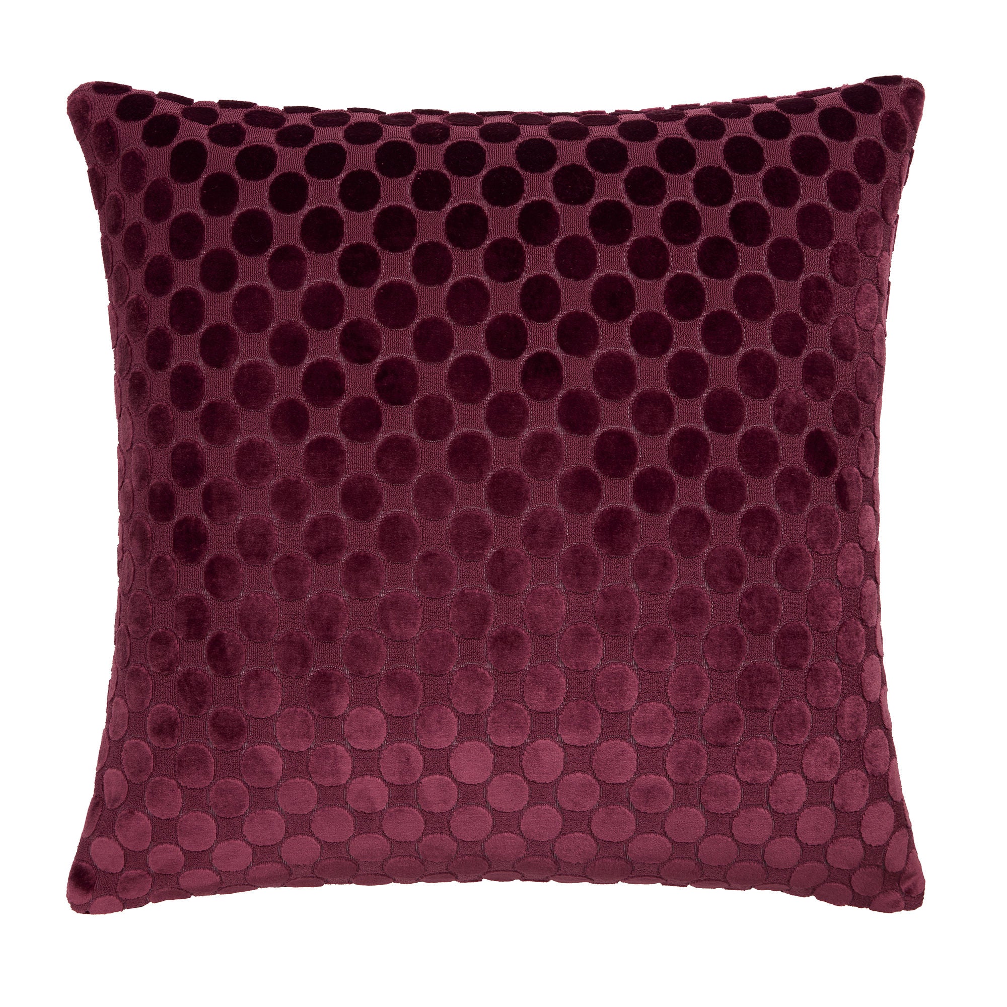 Cushion Velvet Spot by Soiree in Burgundy