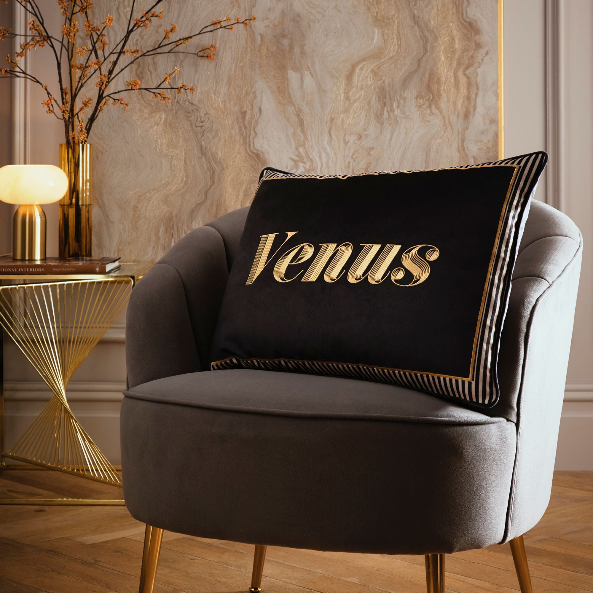 Cushion Venus Signature by Laurence Llewelyn-Bowen in Black
