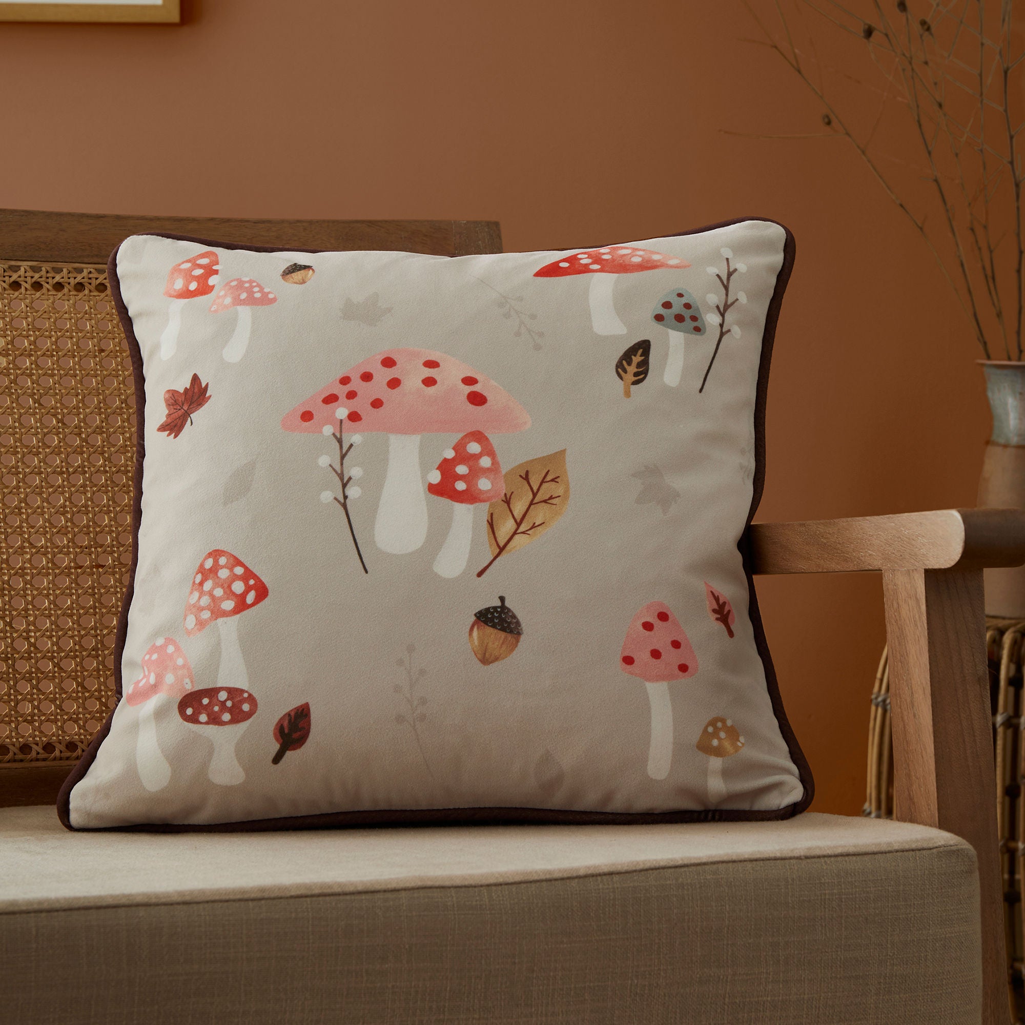 Cushion Woodland Dreams by Fusion in Chocolate