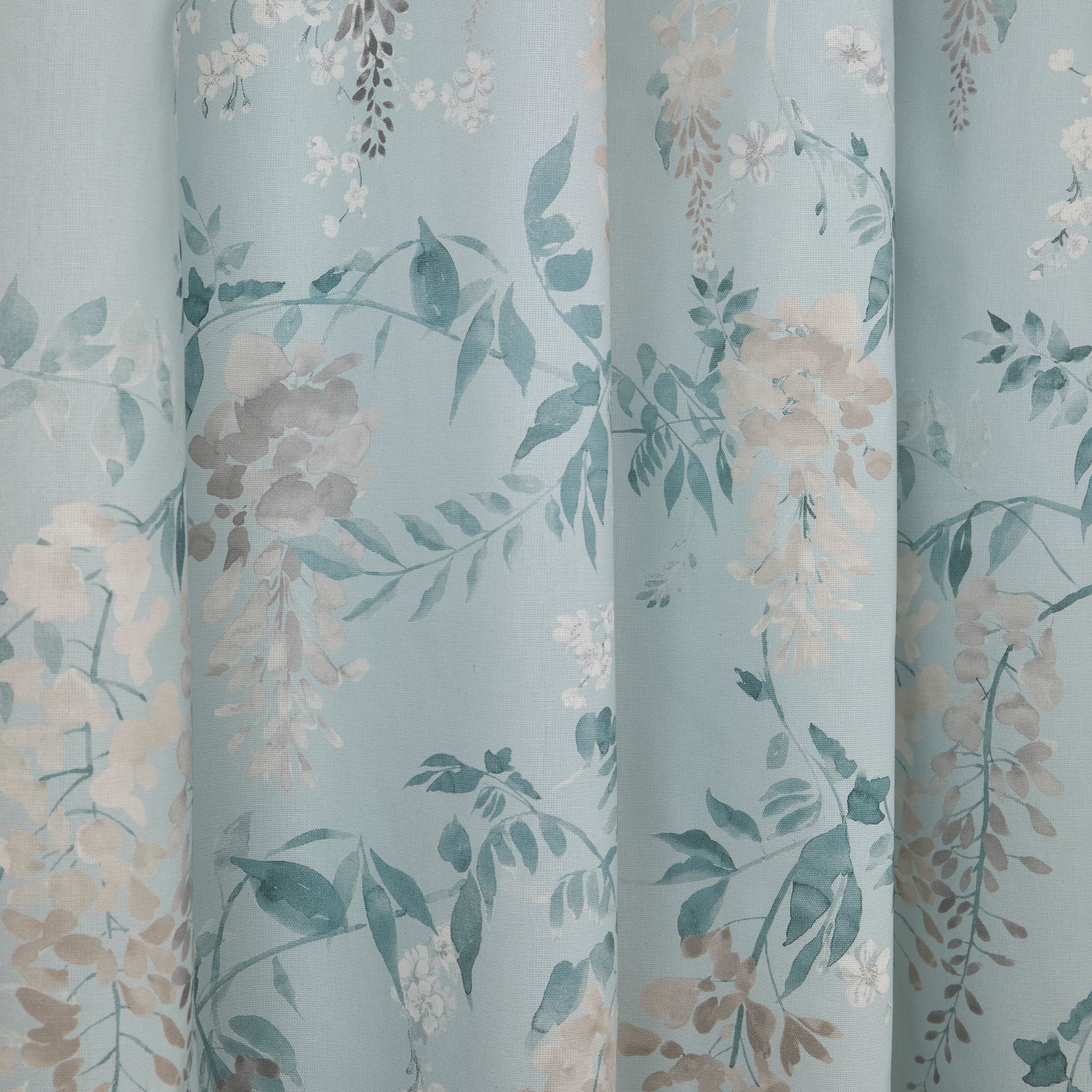 Pair of Eyelet Curtains Wisteria by Dreams & Drapes Curtains in Duck Egg