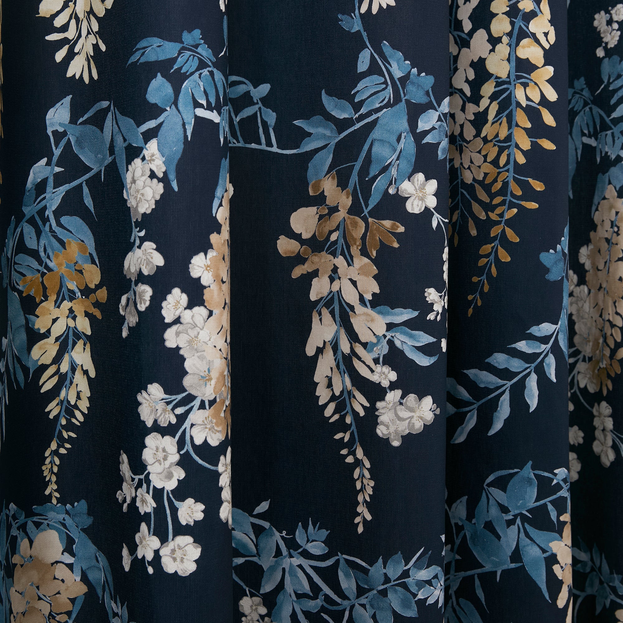 Pair of Eyelet Curtains Wisteria by Dreams & Drapes Curtains in Navy