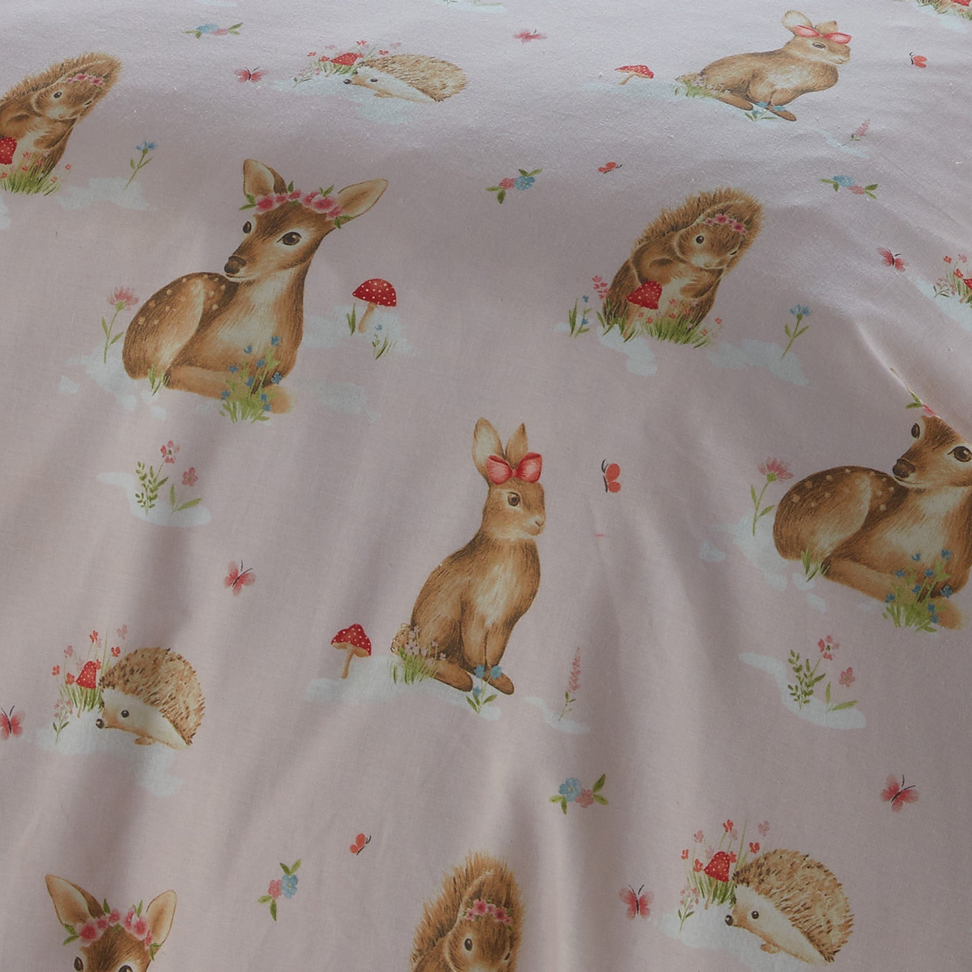 Duvet Cover Set Woodland Friends by Bedlam in Pink