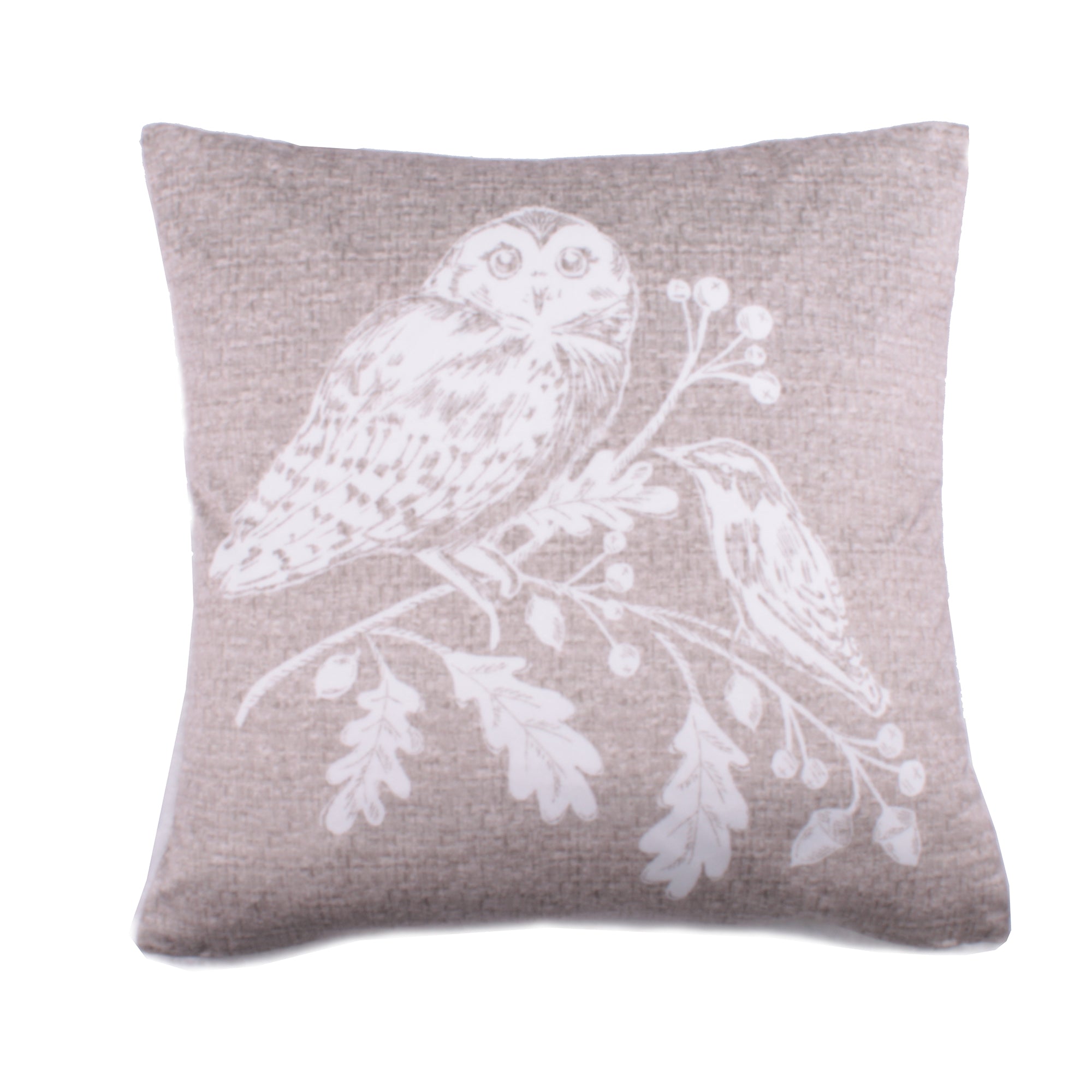 Filled Cushion Woodland Owls by D&D Lodge in Sage