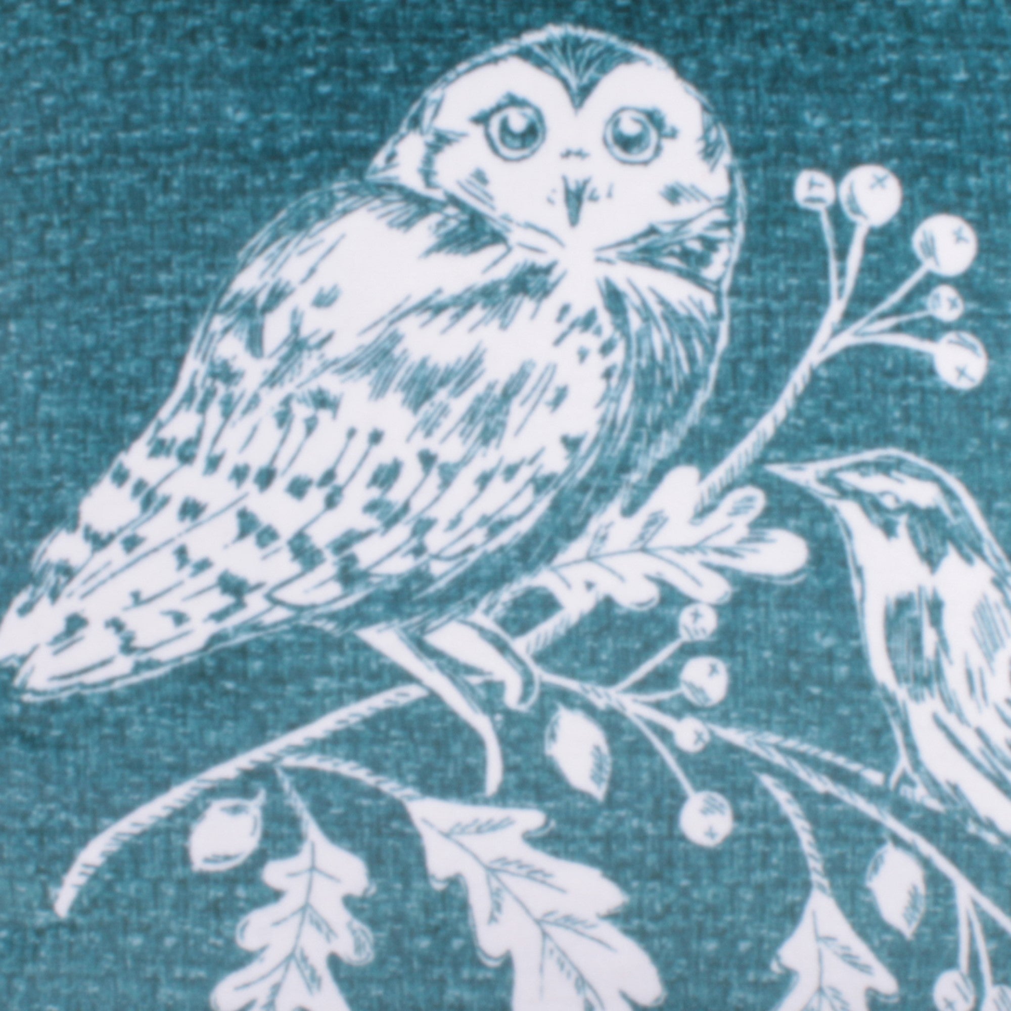 Filled Cushion Woodland Owls by D&D Lodge in Teal