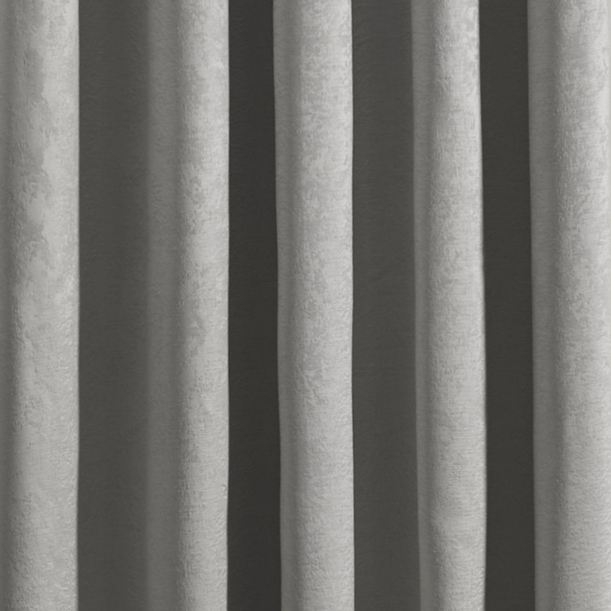 Eyelet Single Panel Door Curtain Strata by Fusion in Silver