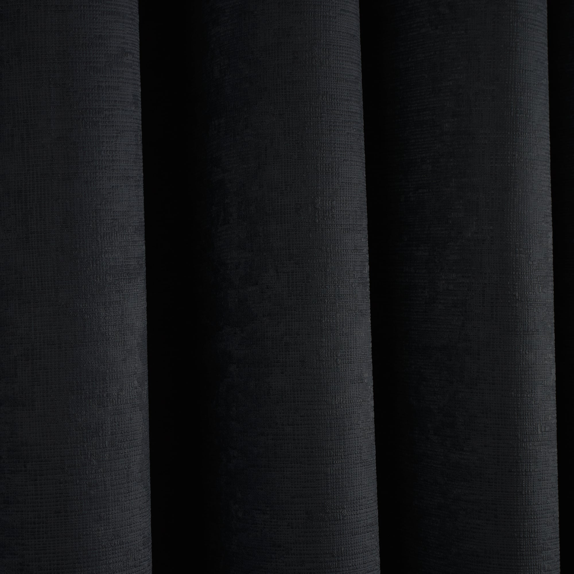 Pair of Eyelet Curtains Strata by Fusion in Black
