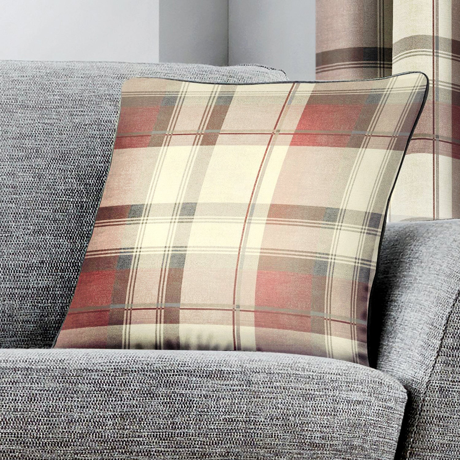 Balmoral Check - Filled Square Cushion - by Fusion