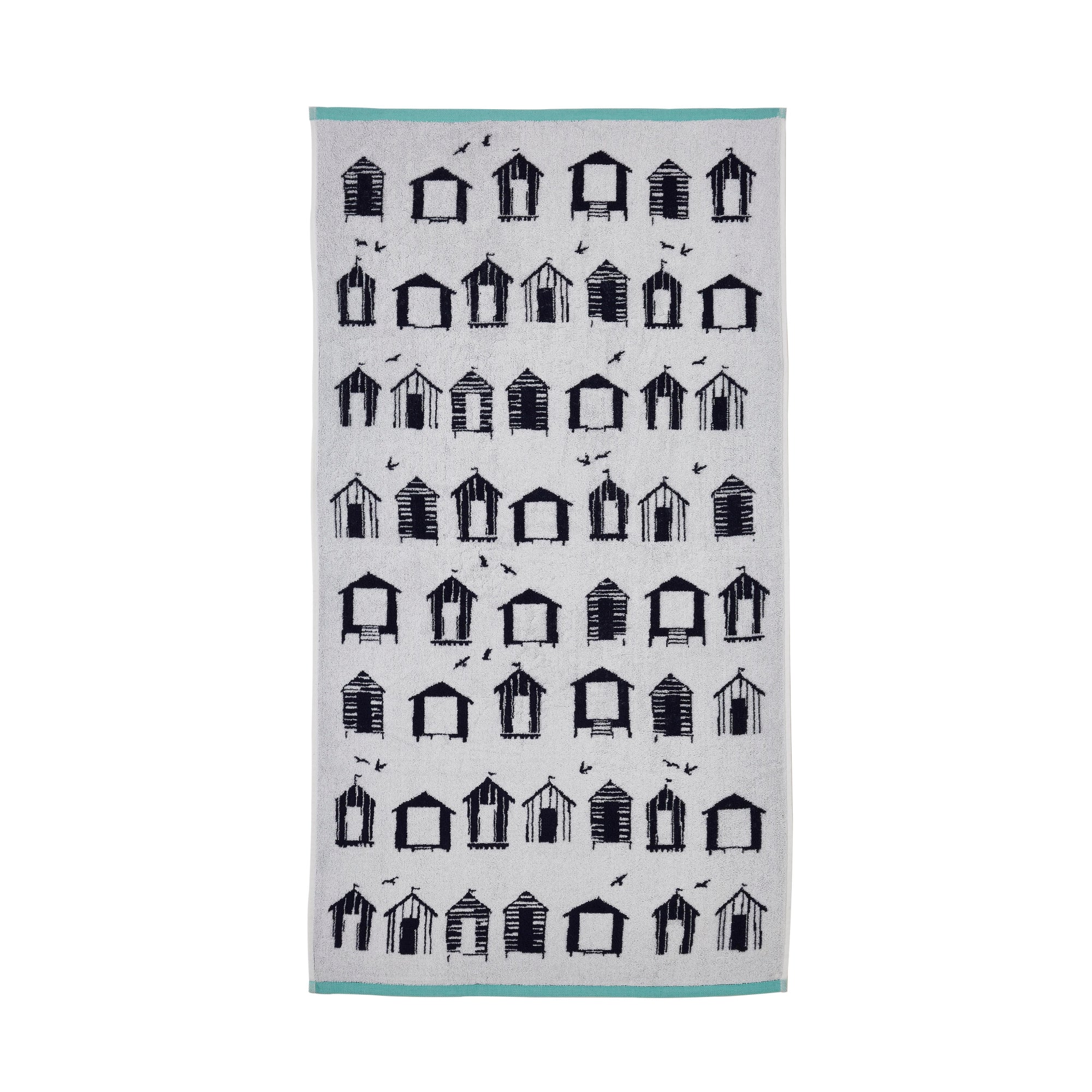 Bath Towel Beach Huts by Fusion in Navy