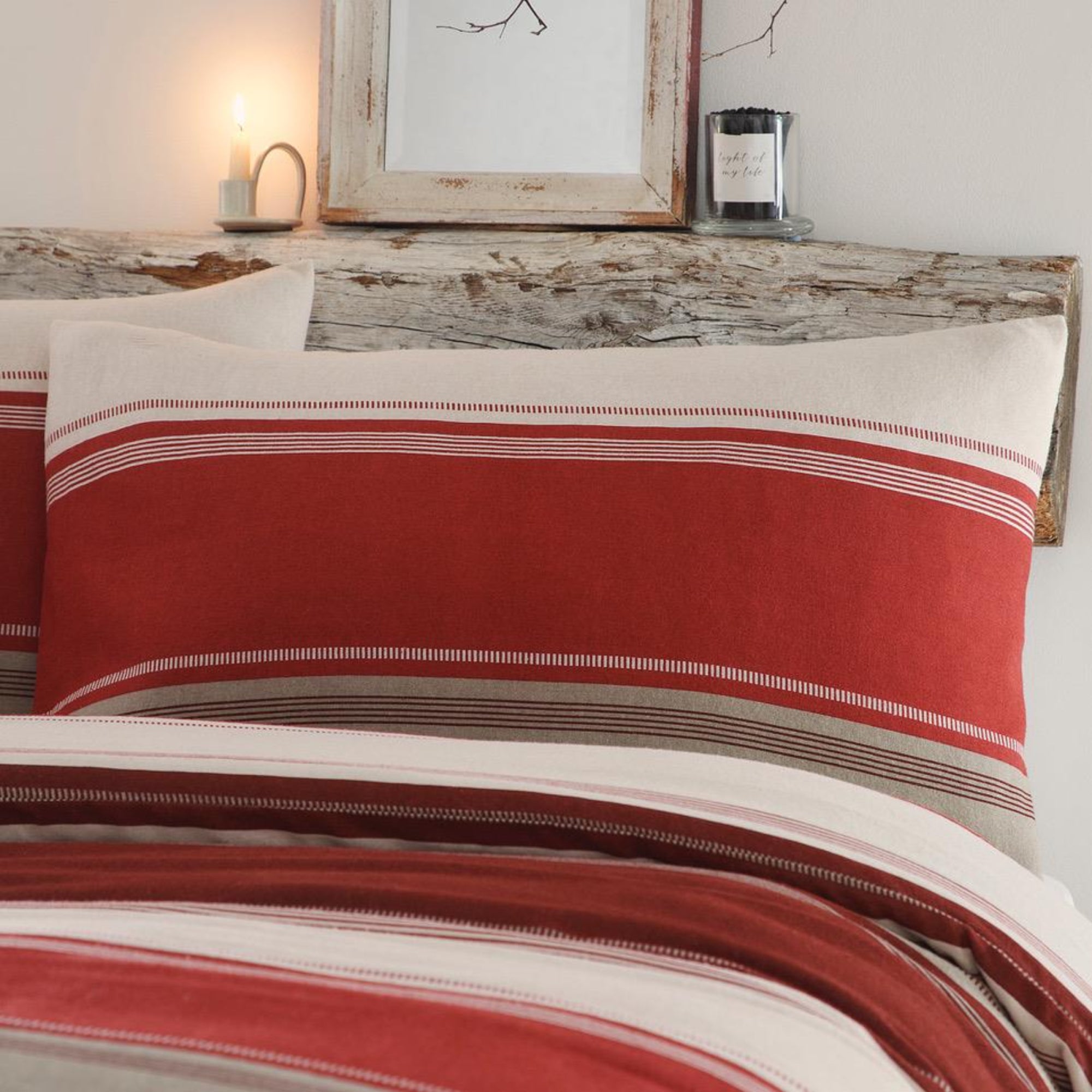 Duvet Cover Set Betley Brushed by Fusion Snug in Red