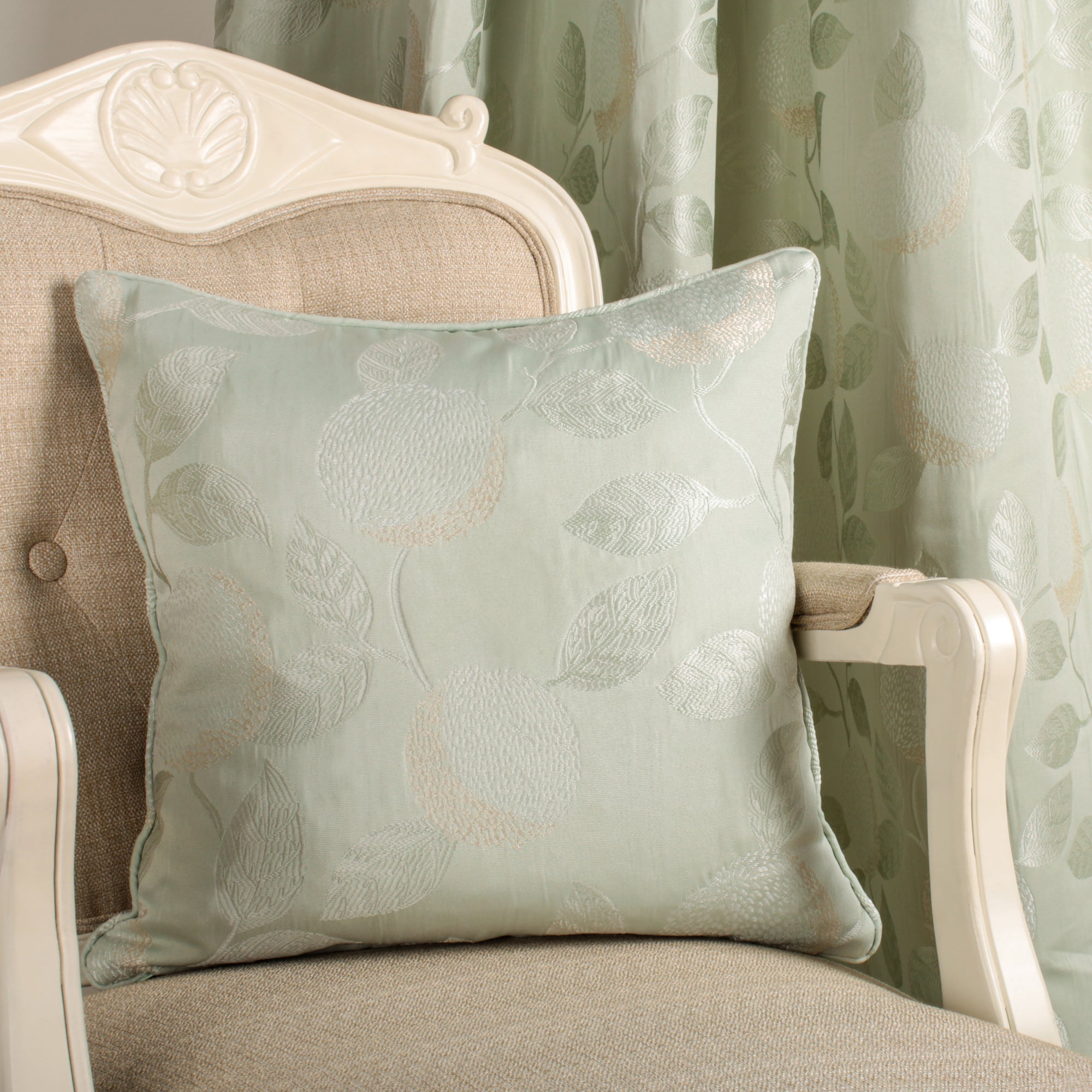 Filled Cushion Bramford by Curtina in Green