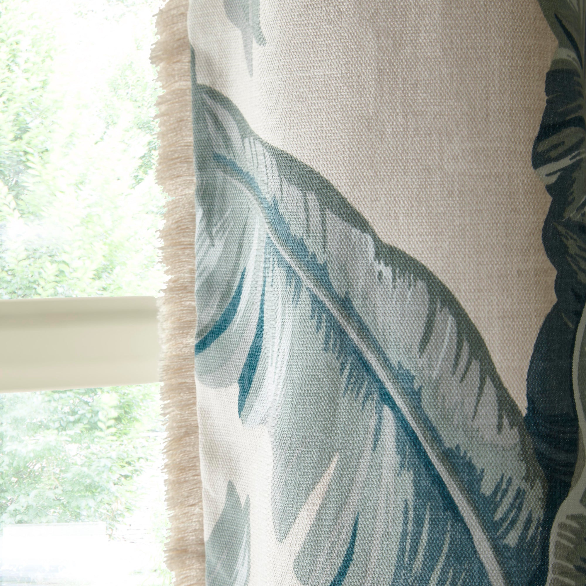 Pair of Eyelet Curtains Cadiz by Fusion in Teal