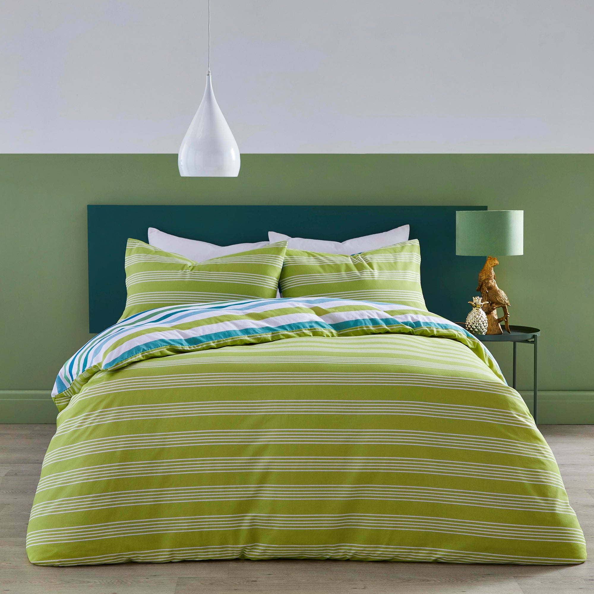Duvet Cover Set Carlson Stripe by Fusion in Green