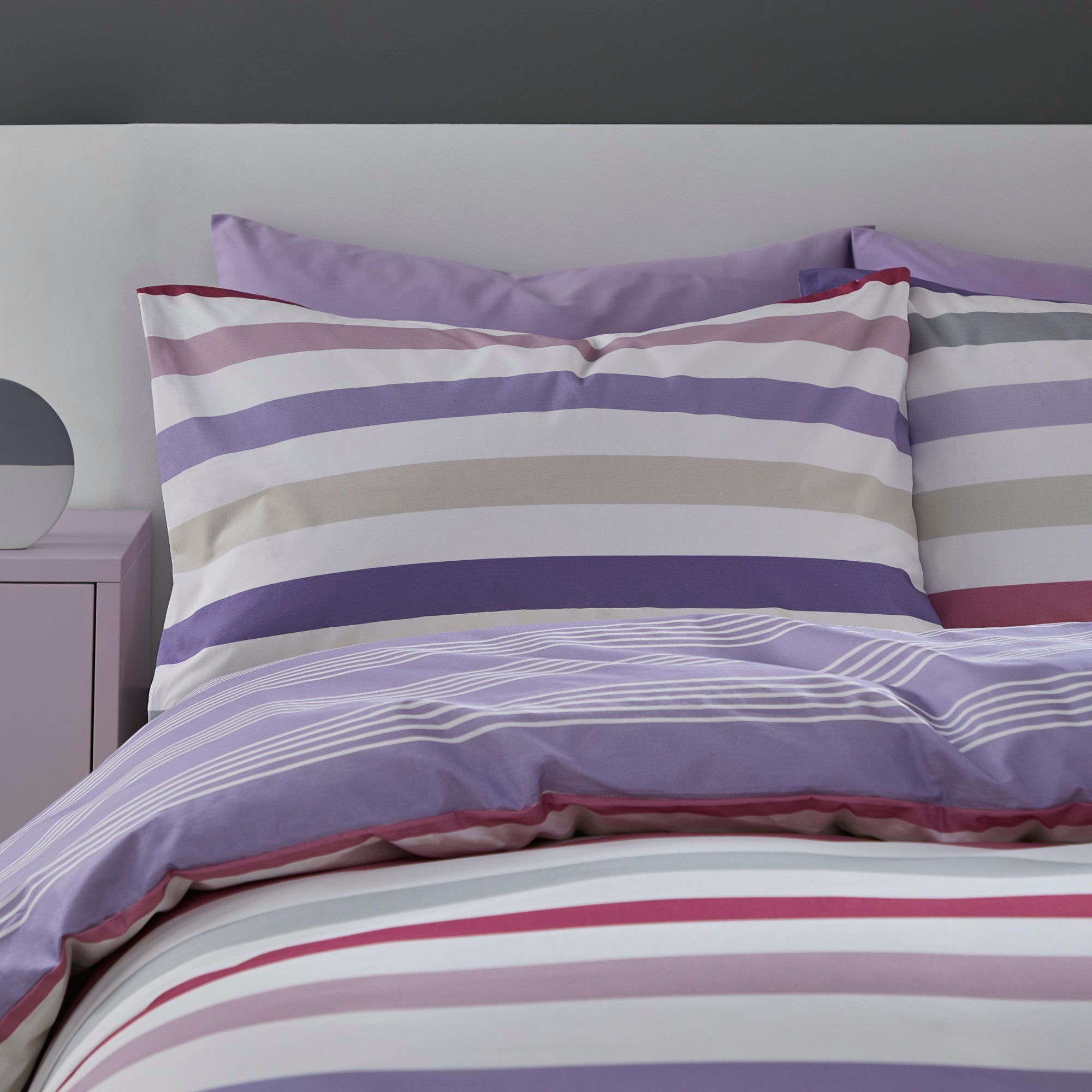 Duvet Cover Set Carlson Stripe by Fusion in Lilac