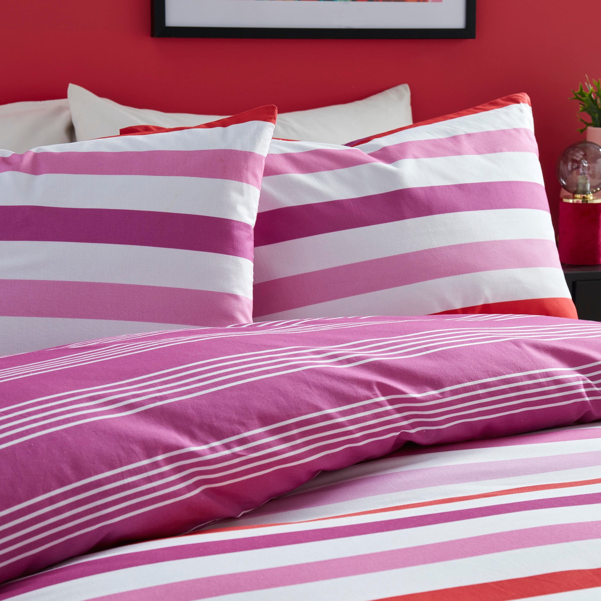 Duvet Cover Set Carlson Stripe by Fusion in Pink