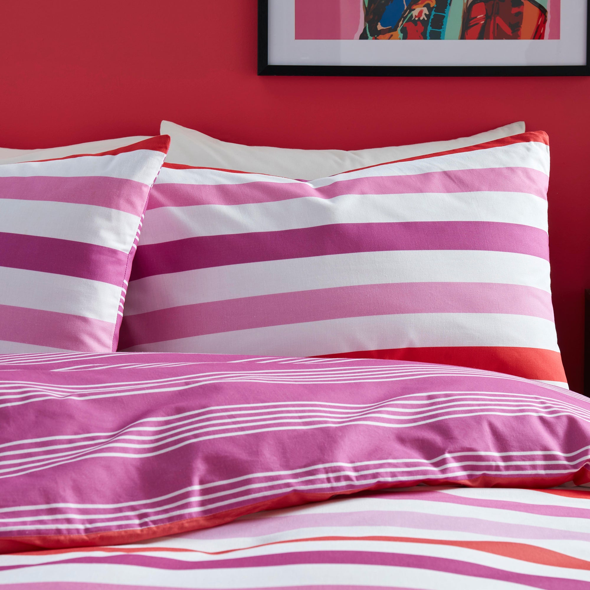 Duvet Cover Set Carlson Stripe by Fusion in Pink