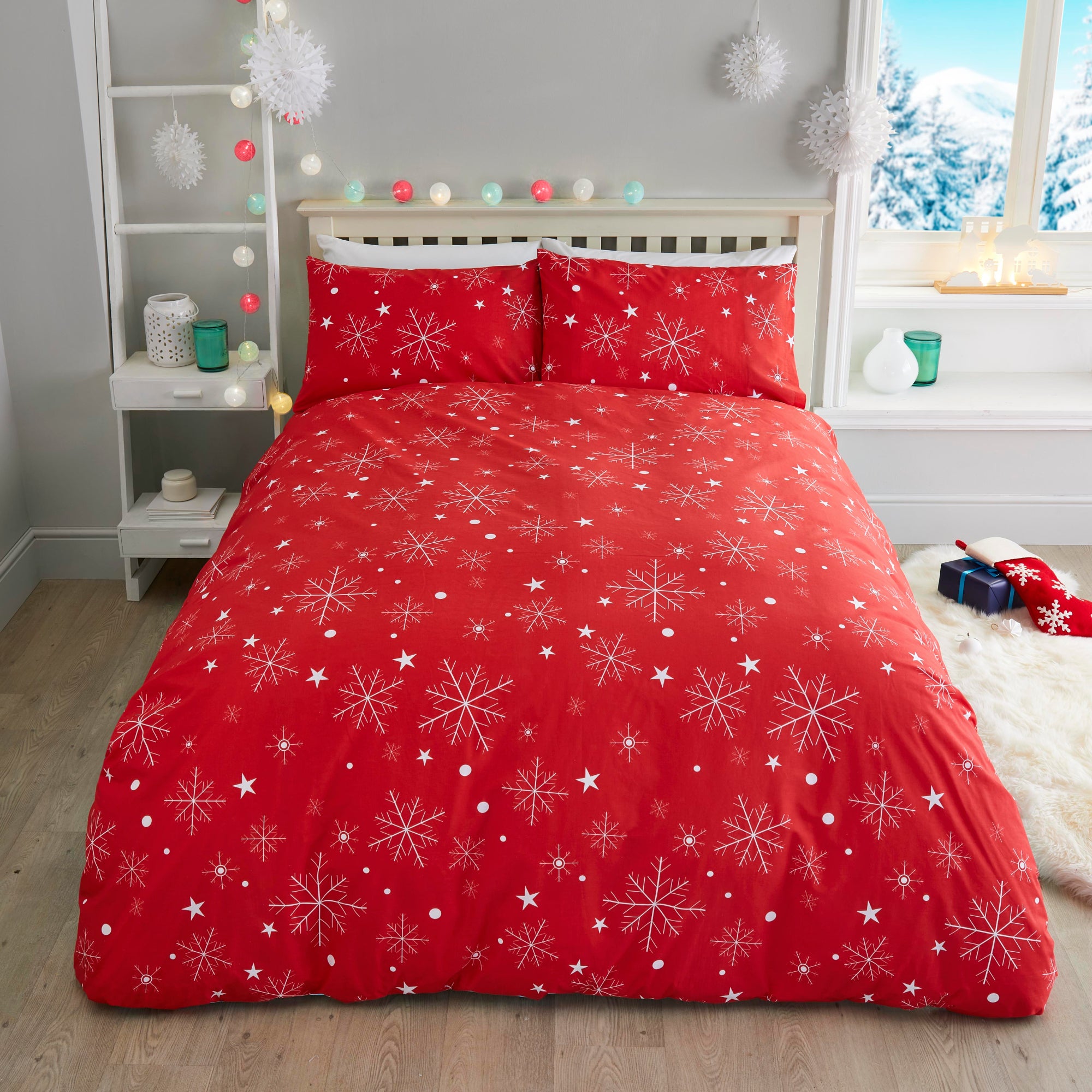 Duvet Cover Set Christmas Bears by Fusion Christmas in Blue