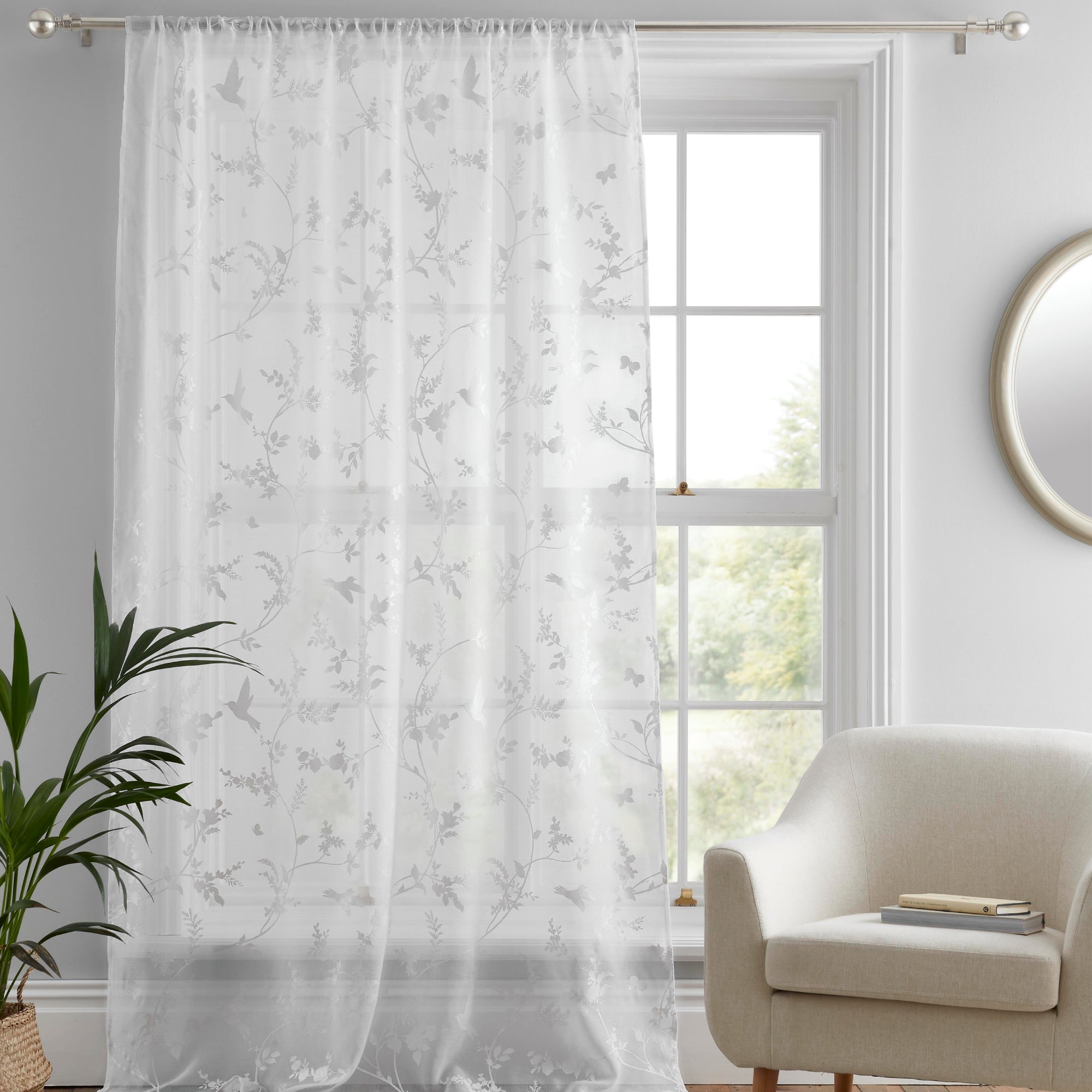 Voile Panel Darnley by Dreams & Drapes Curtains in White