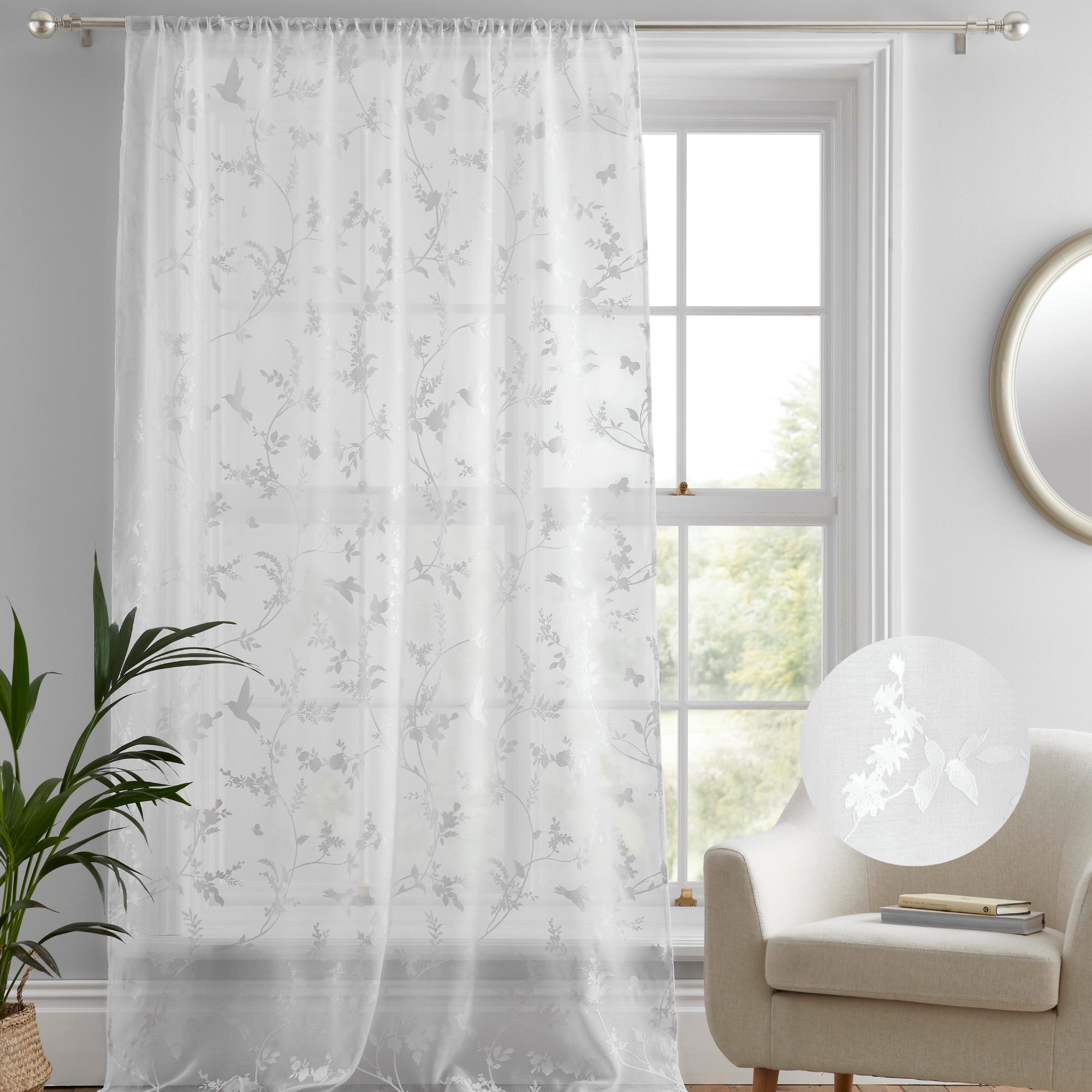Voile Panel Darnley by Dreams & Drapes Curtains in White