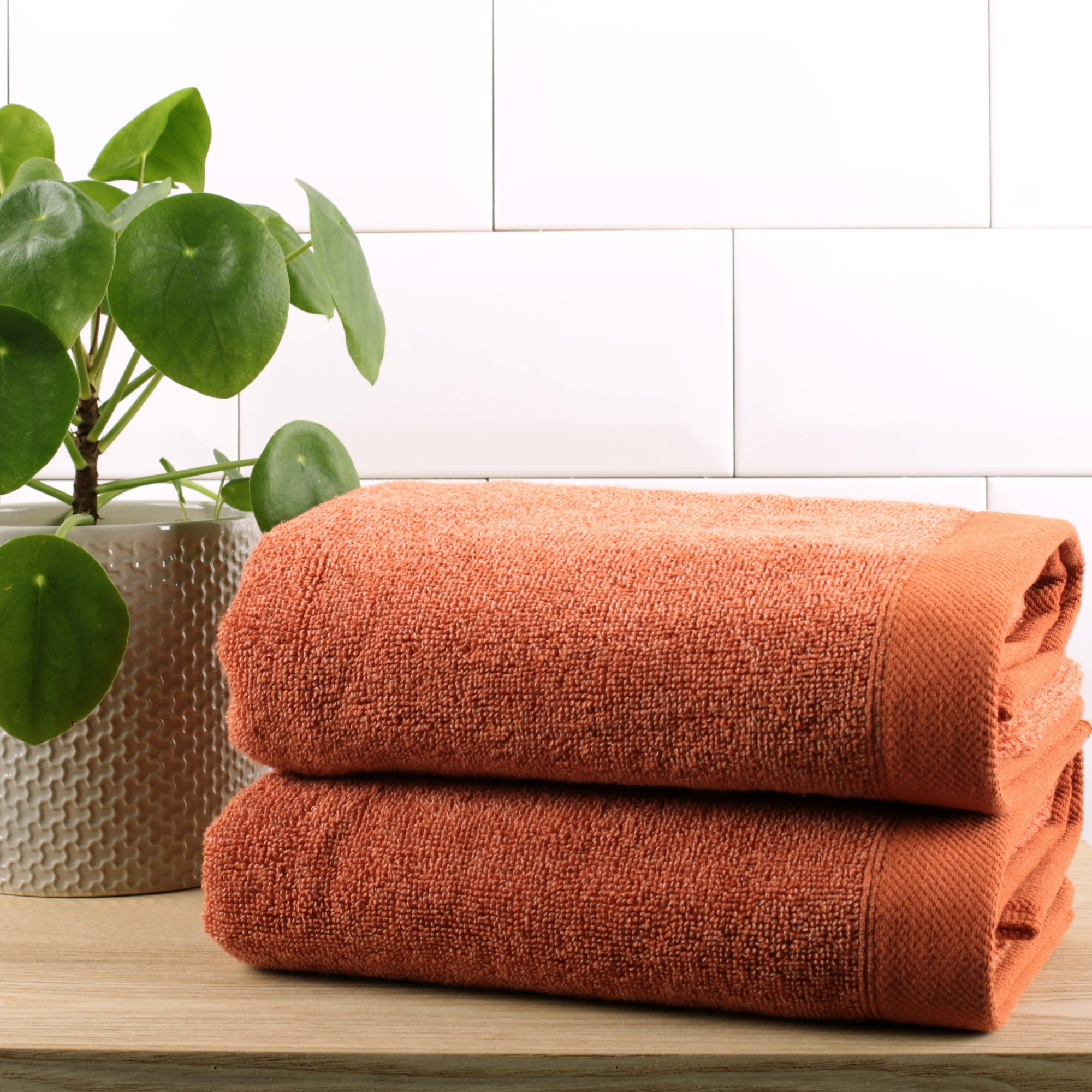 Hand Towel (2 pack) Abode Eco by Drift Home in Terracotta