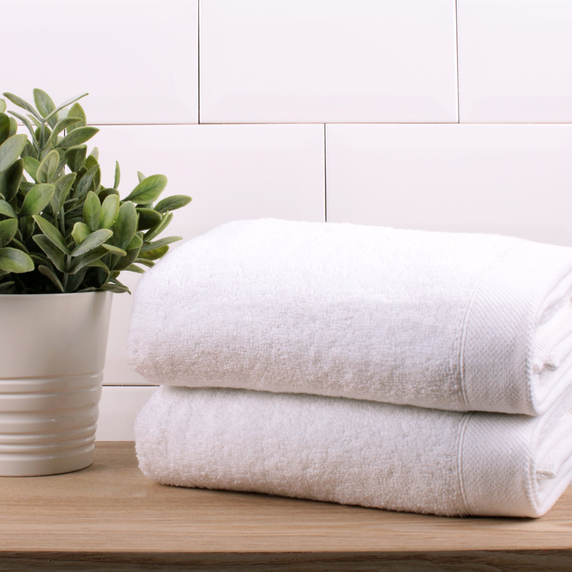 Hand Towel (2 pack) Abode Eco by Drift Home in White