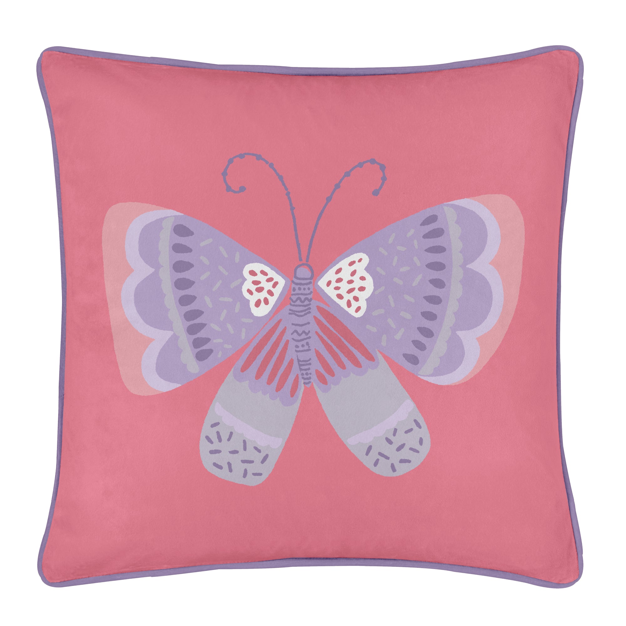 Filled Cushion Flutterby Butterfly by Bedlam in Pink