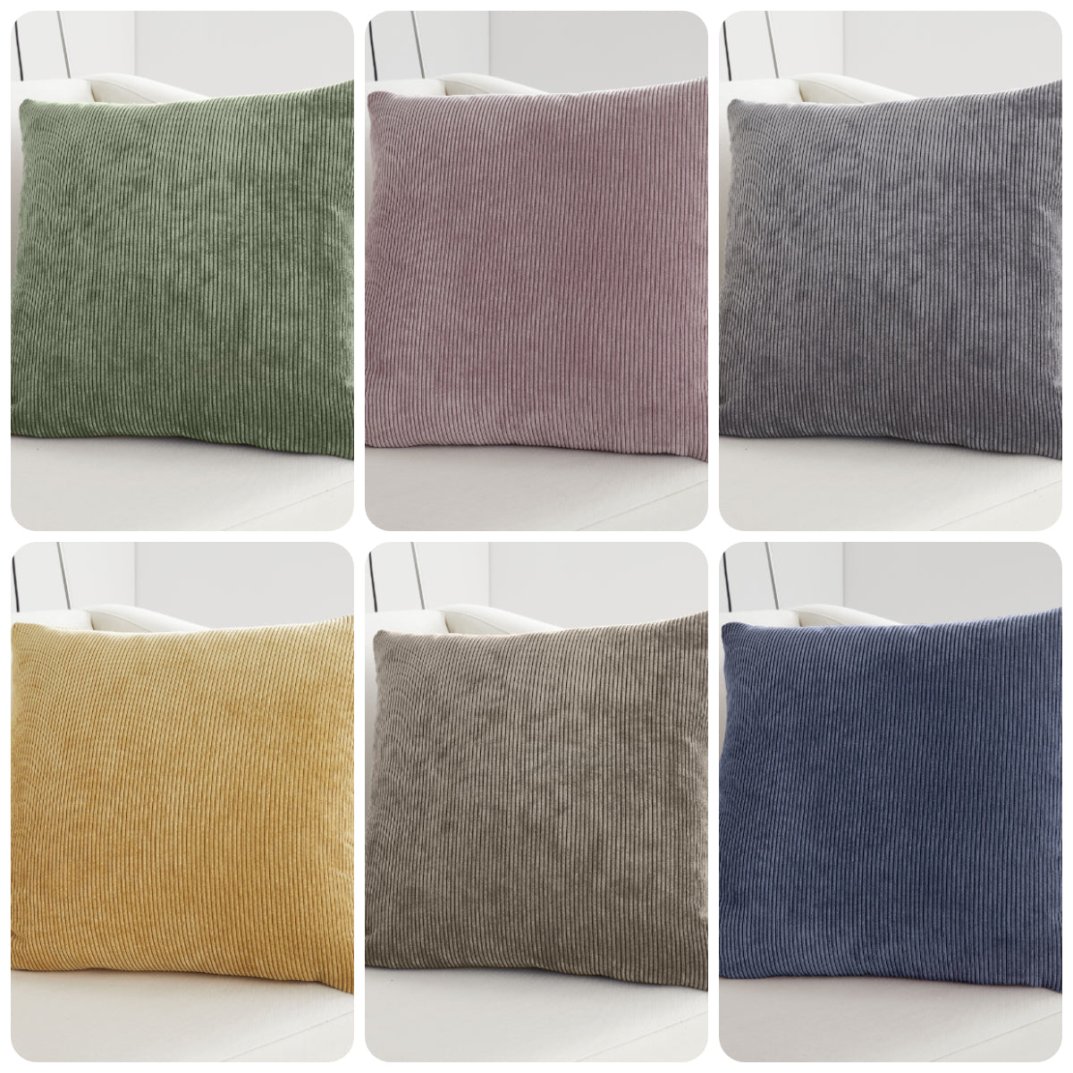 Kilbride Cord - Chenille Filled Square Cushion - by Appletree Loft
