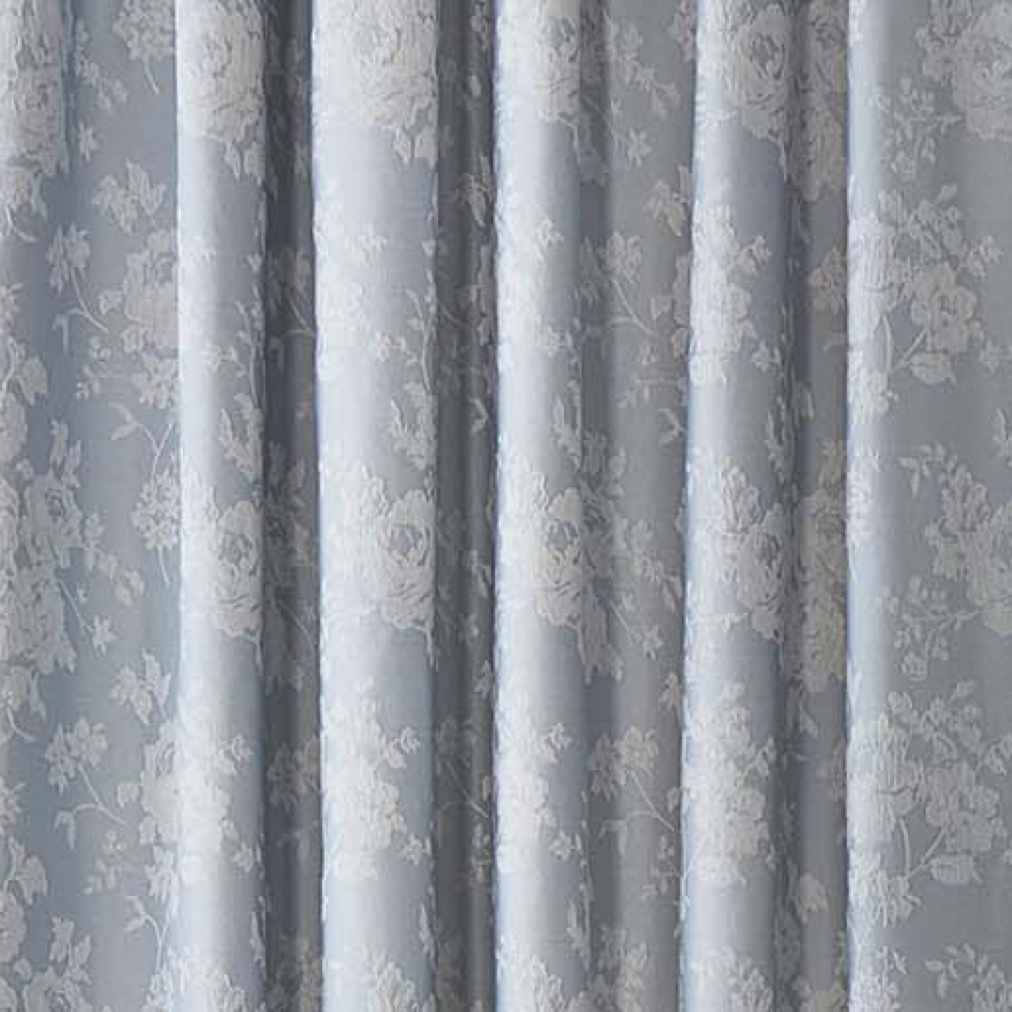 Pair of Pencil Pleat Curtains With Tie-Backs Imelda by Dreams & Drapes Woven in Duck Egg