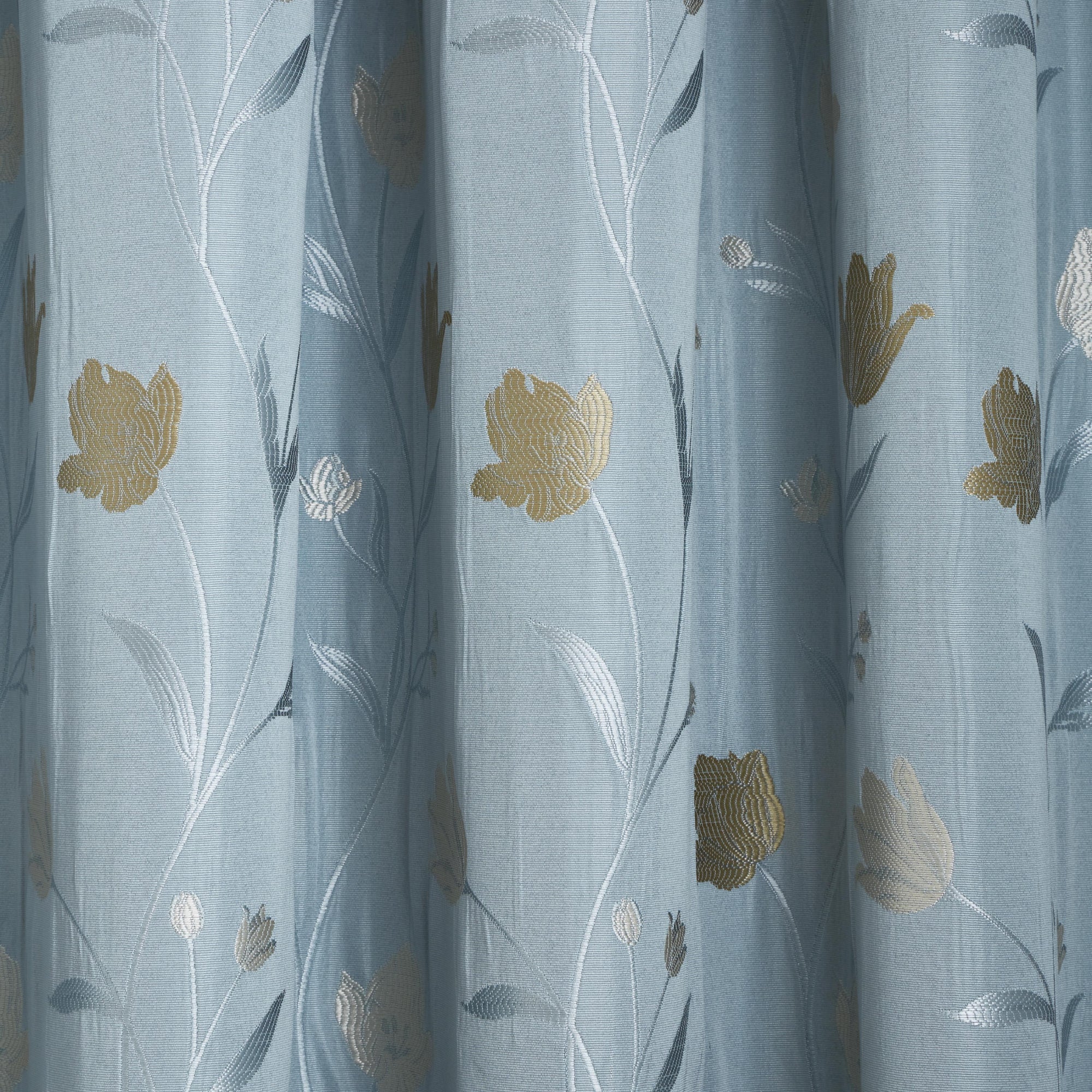 Pair of Pencil Pleat Curtains Juliette by Curtina in Duckegg