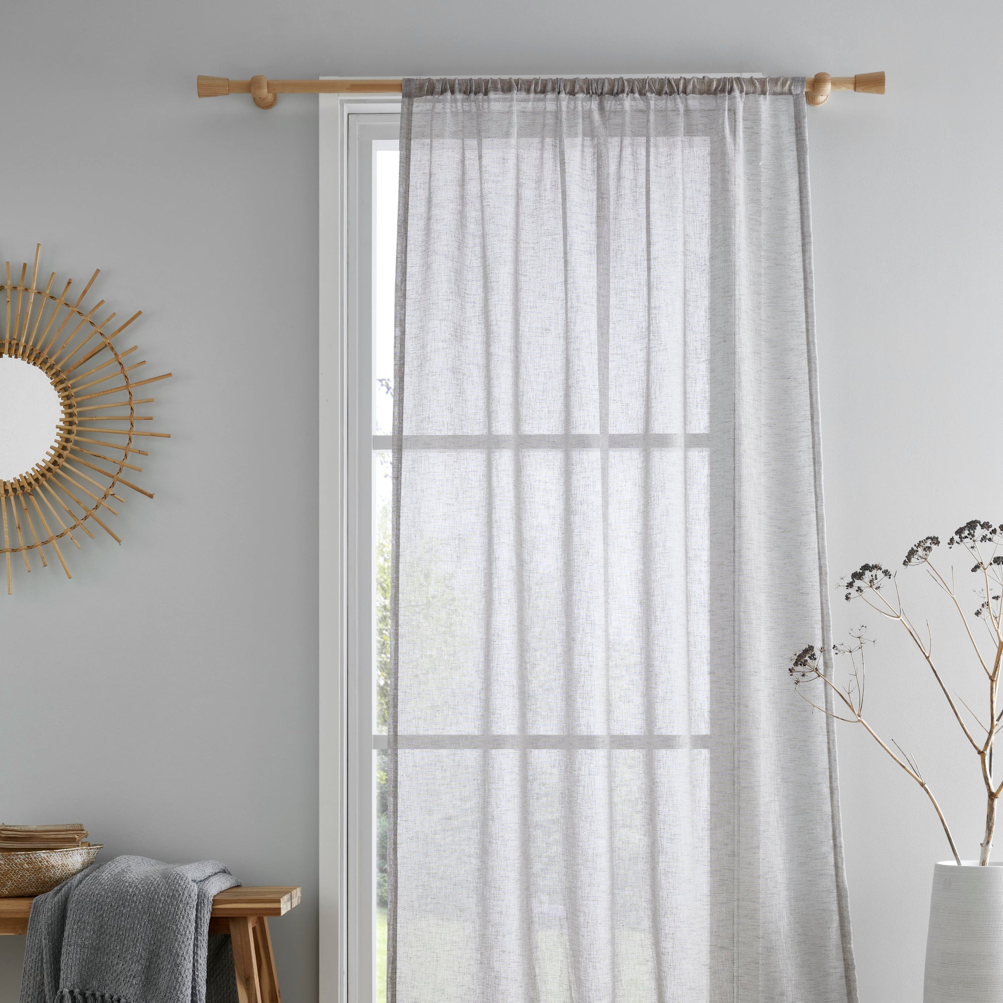 Voile Panel Kayla by Drift Home in Grey