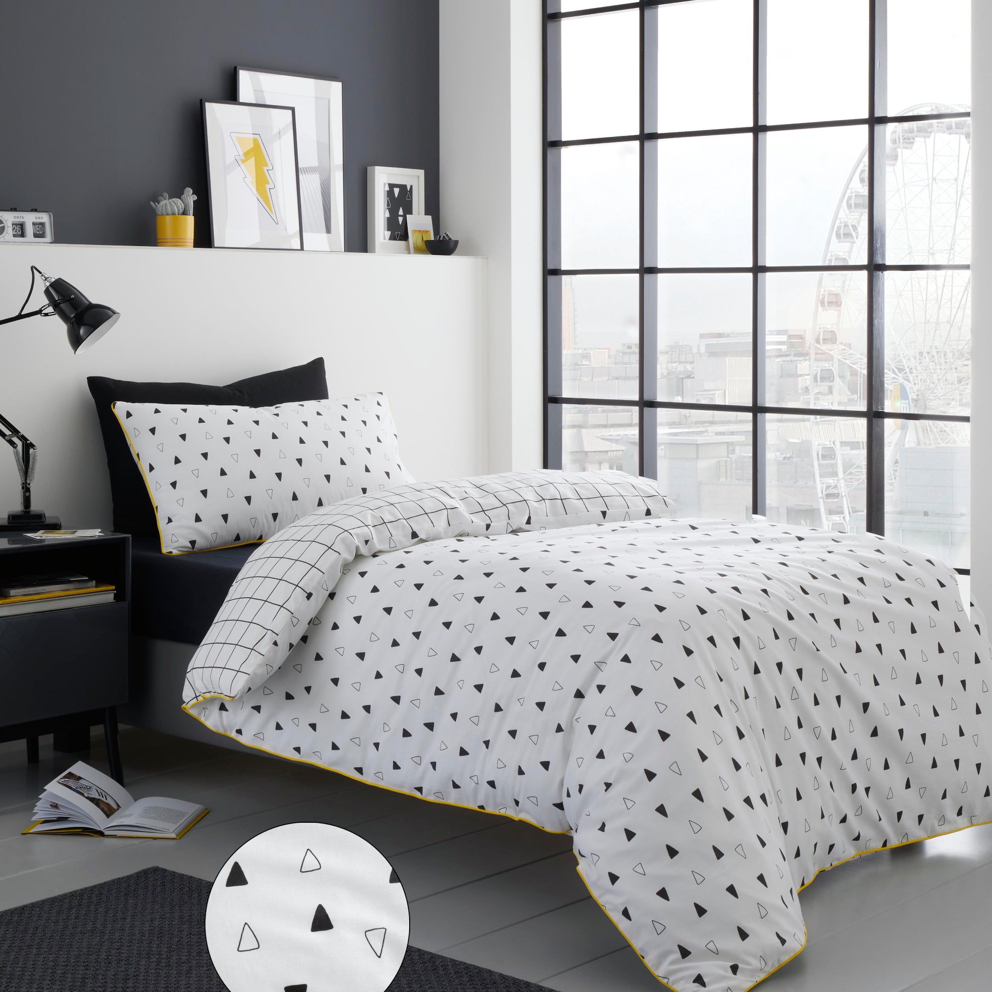 Duvet Cover Set Kite by Fusion in Black/White