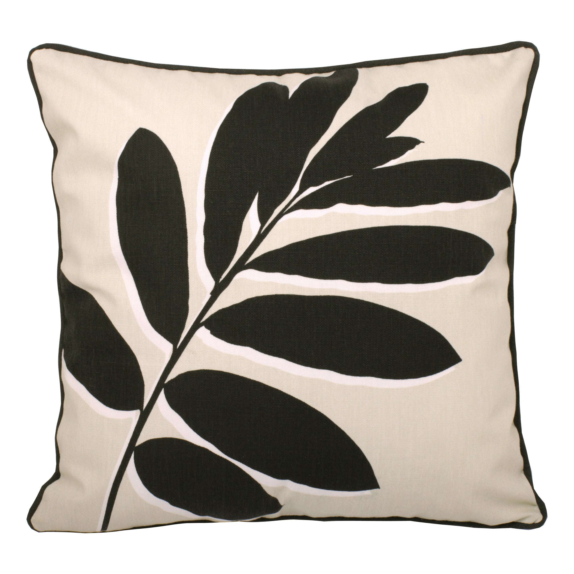 Filled Outdoor Cushion Leaf Print by Fusion in Natural