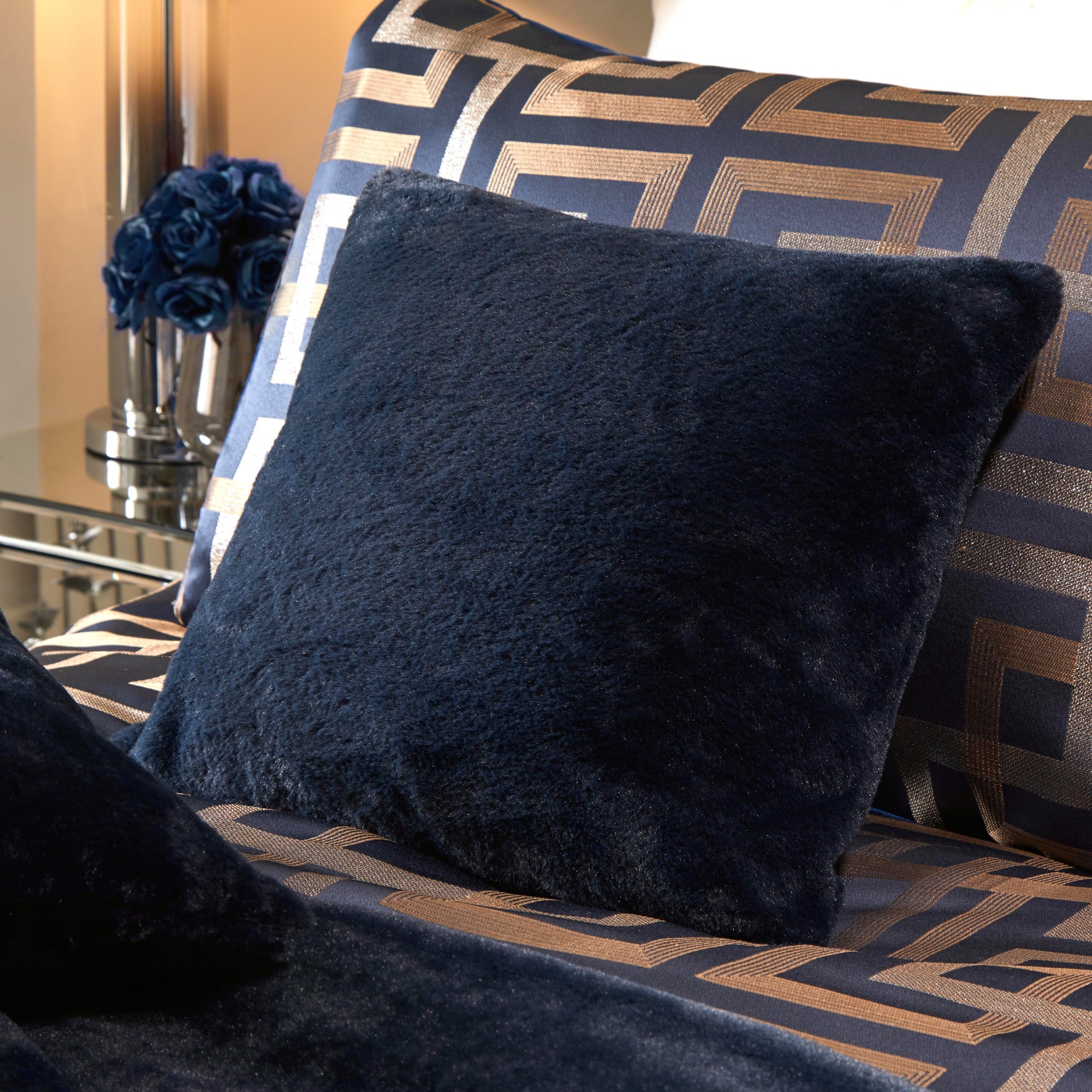 Filled Cushion Lucie by Soiree in Navy