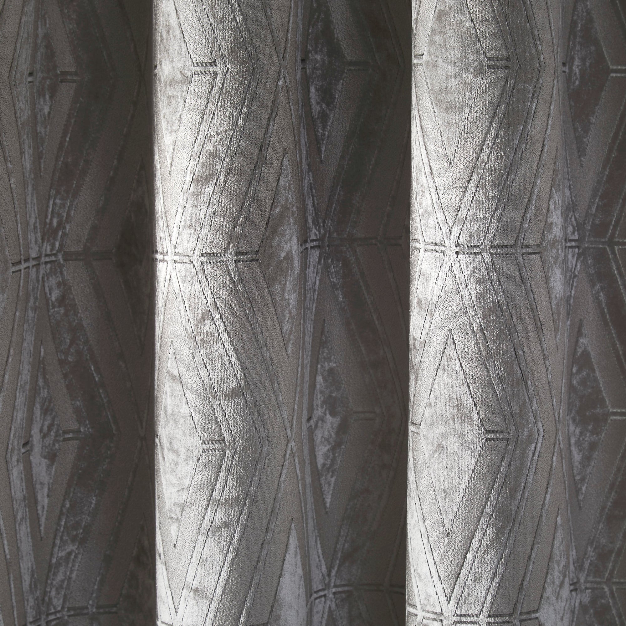 Pair of Eyelet Curtains Marco by Curtina in Silver