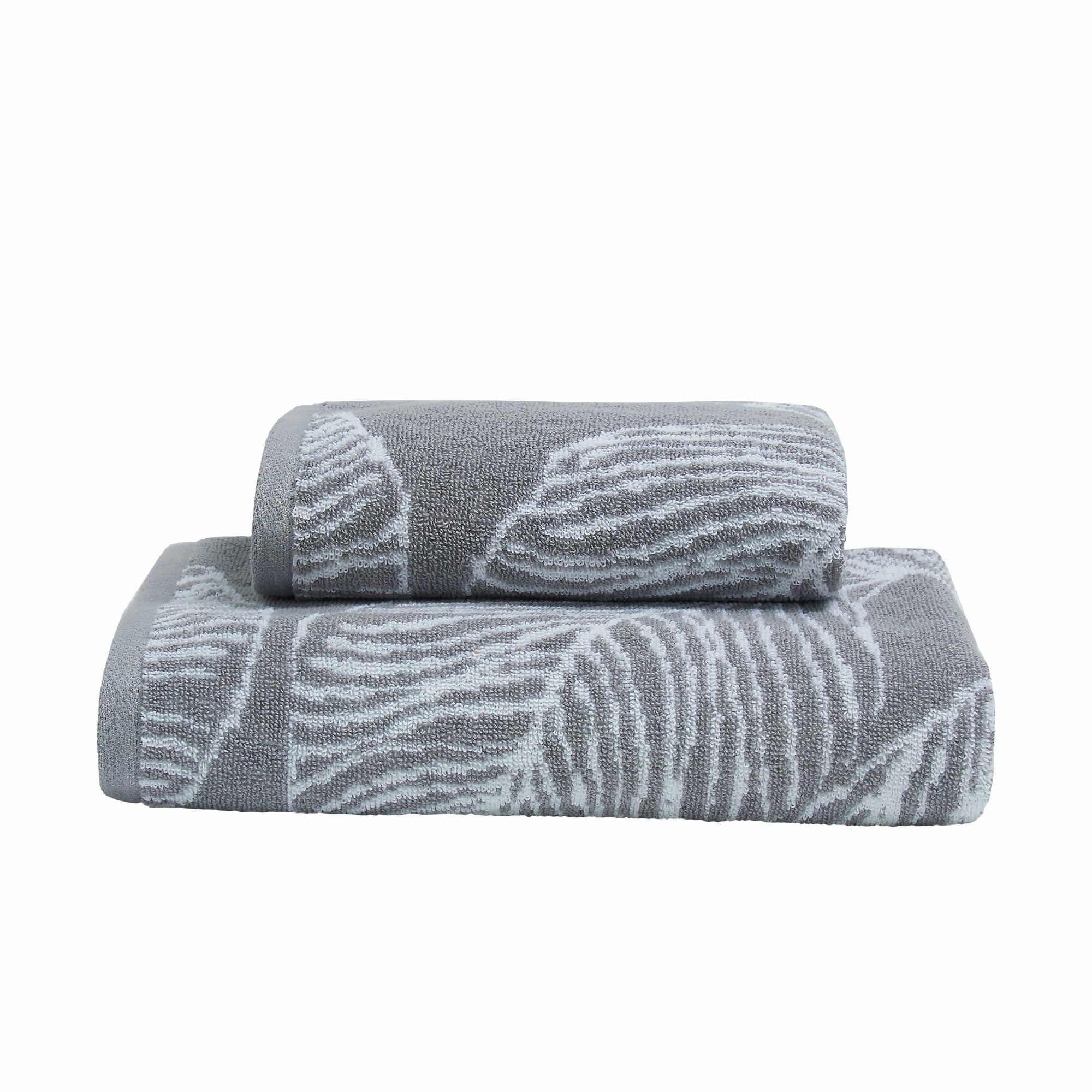 Matteo Hand and Bath Towels by Fusion Bathroom in Grey