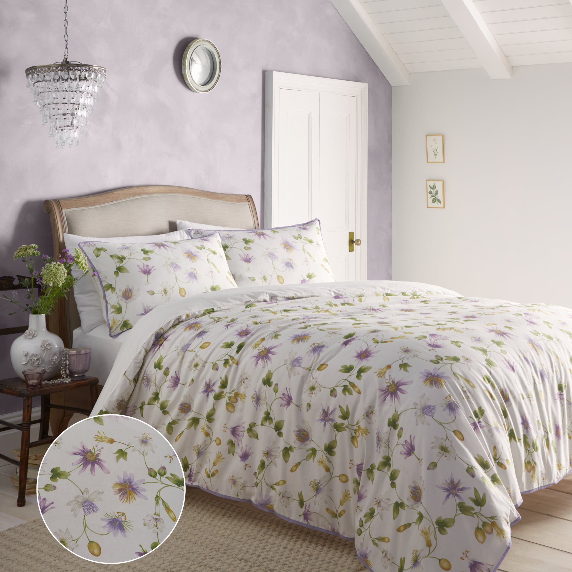 Duvet Cover Set Passion Fruit by Appletree Heritage in Lilac