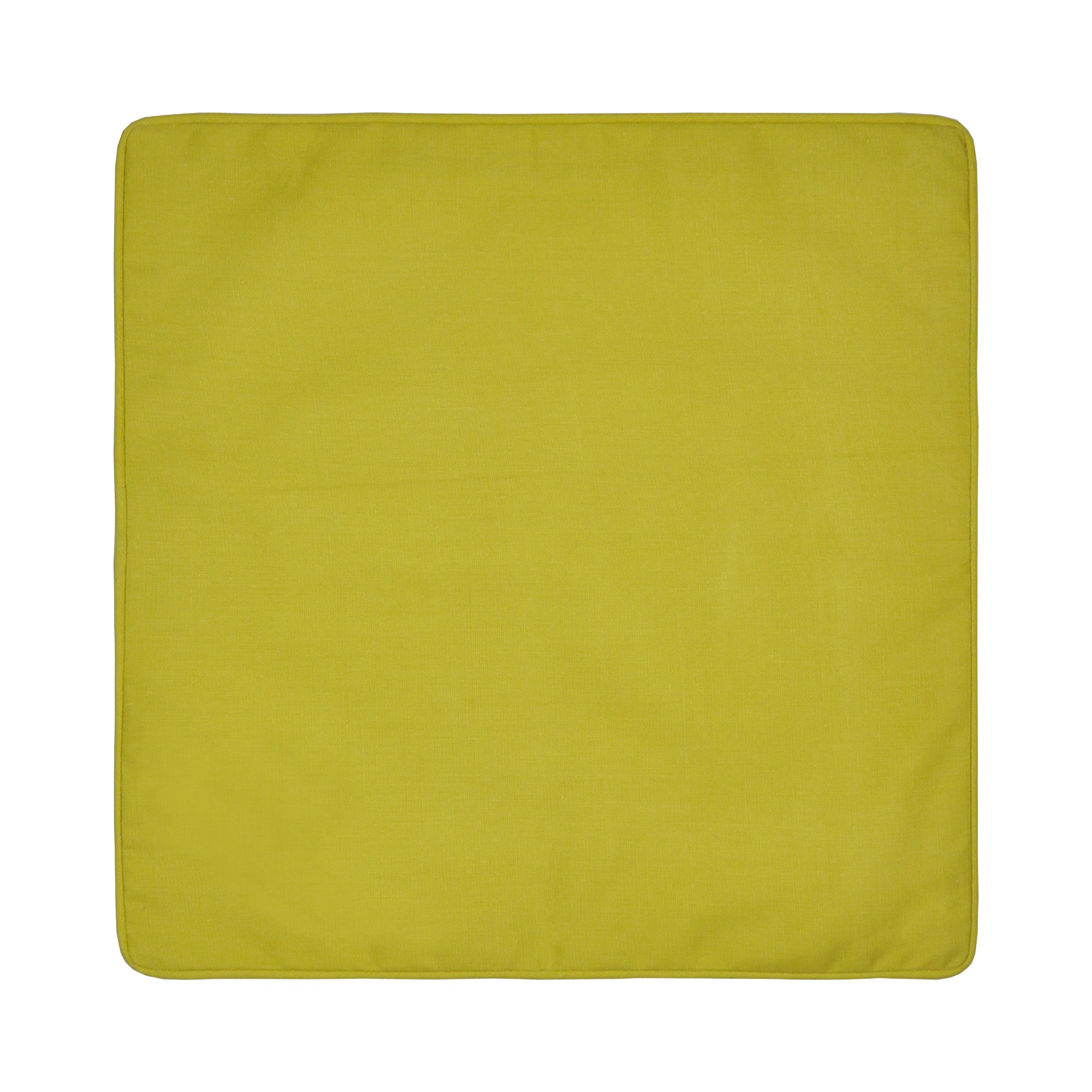Filled Outdoor Cushion Plain Dye by Fusion in Ochre