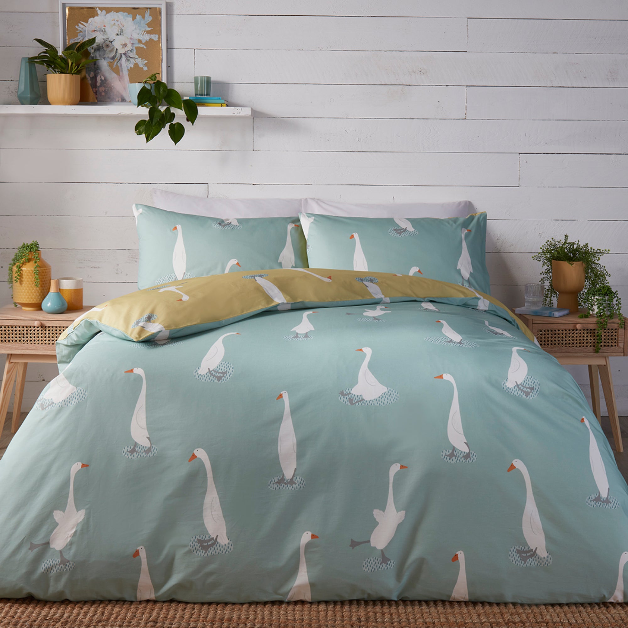Duvet Cover Set Puddles The Duck by Fusion in Yellow
