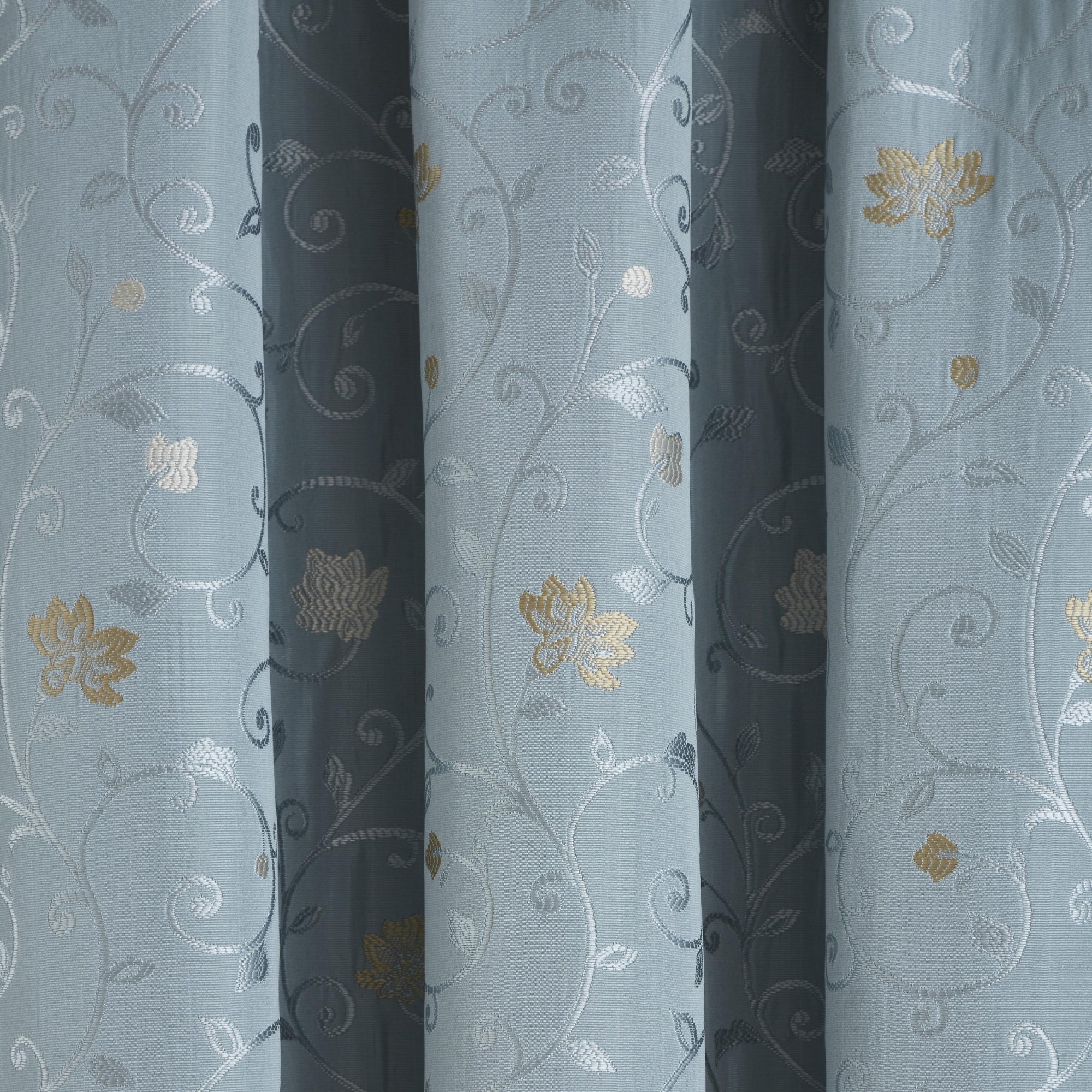 Pair of Pencil Pleat Curtains Renata by Curtina in Duckegg