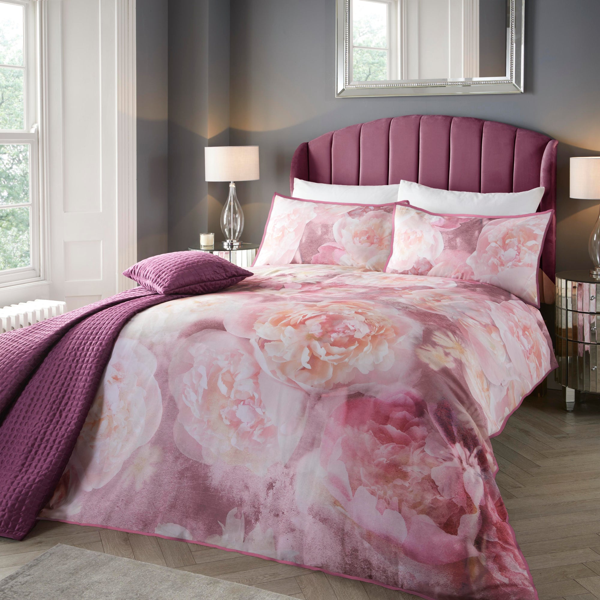 Duvet Cover Set Rose Bloom by Soiree in Pink